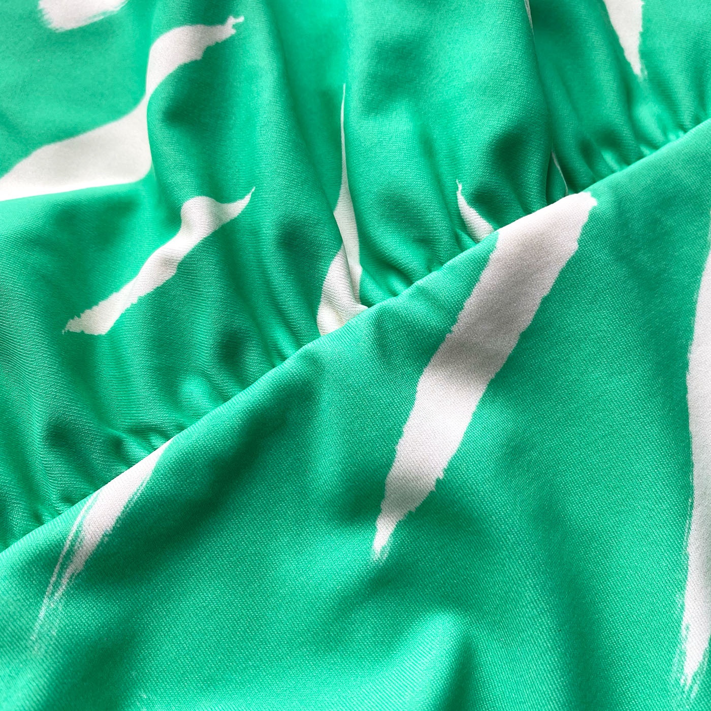 Mint Brushstroke One Shoulder Swimsuit - 5