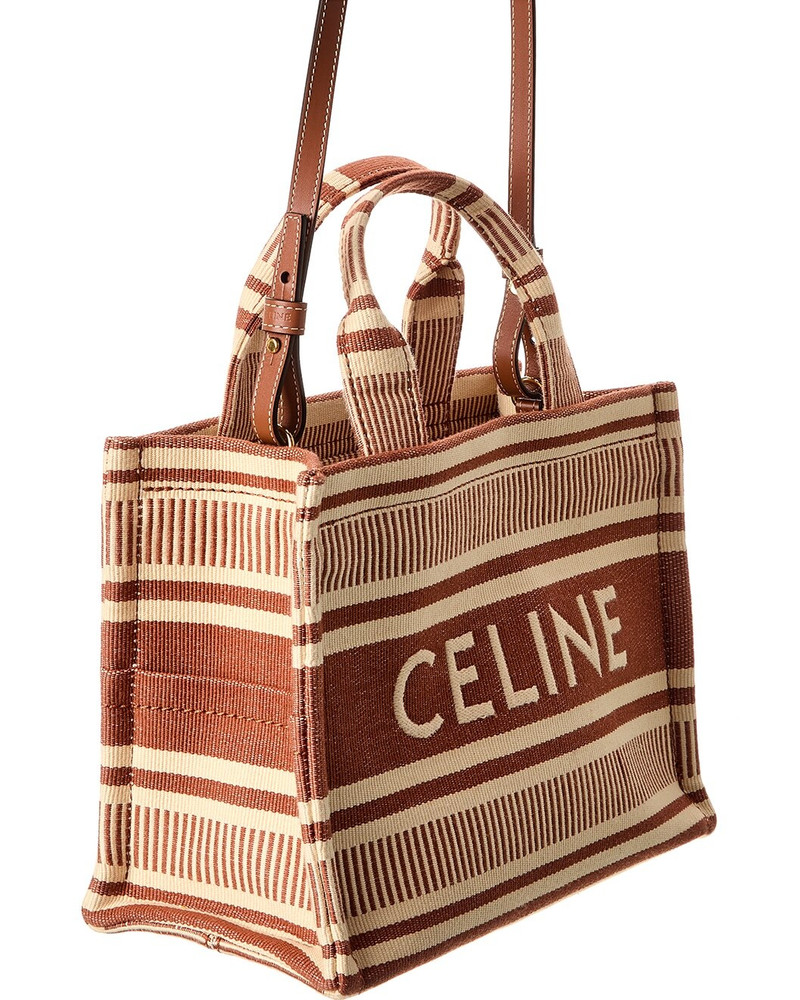 CELINE Cabas Thais Small Canvas & Leather Tote 3