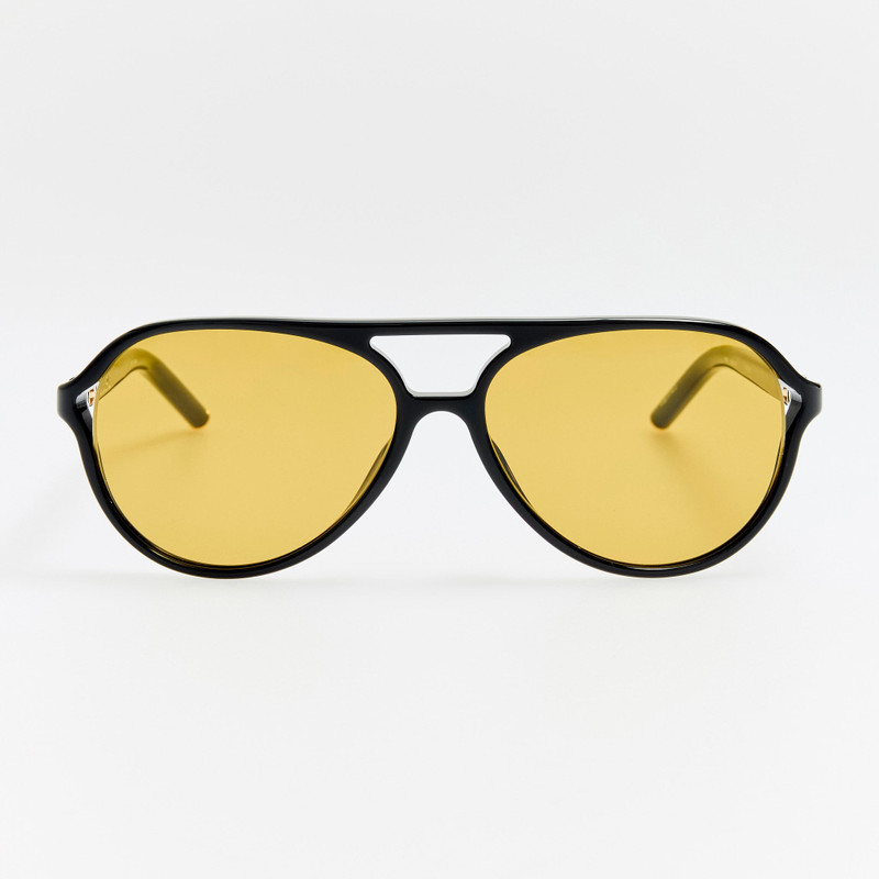 Pastro Sunglasses in Black and Yellow 1
