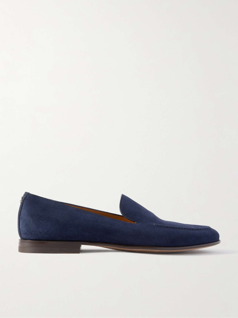 Logo-Embellished Suede Loafers - 1