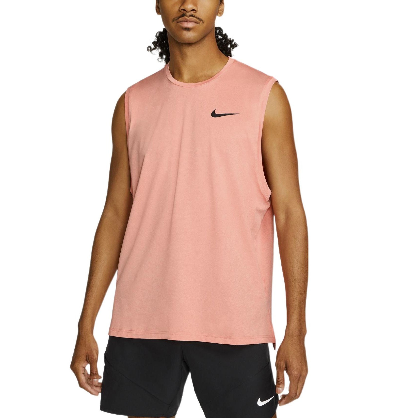 Men's Nike Solid Color Logo Quick Dry Breathable Sports Training Madder Root Brown Vest CZ1185-827 - 4