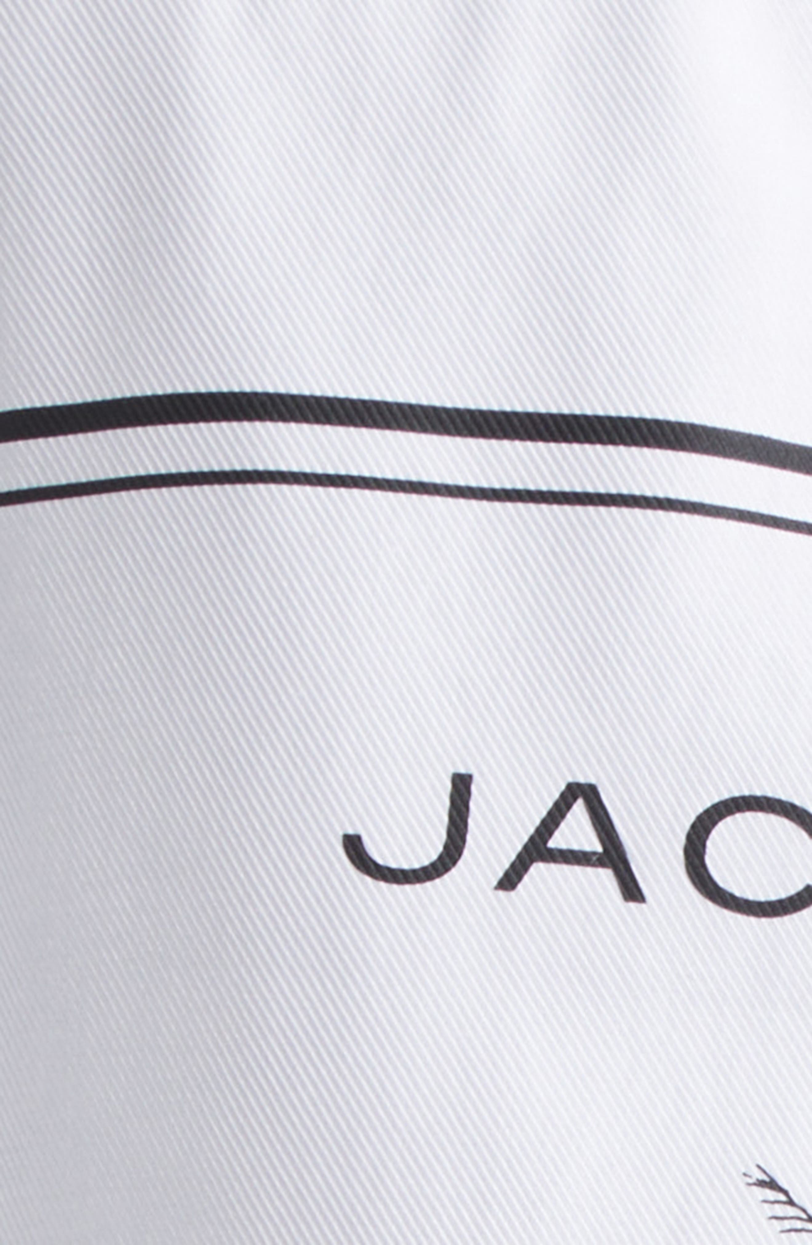 Jacquemus La Chemise Aloe Palm Tree Graphic Button-Up Shirt in Palm Tree White/Black at Nordstrom - 7