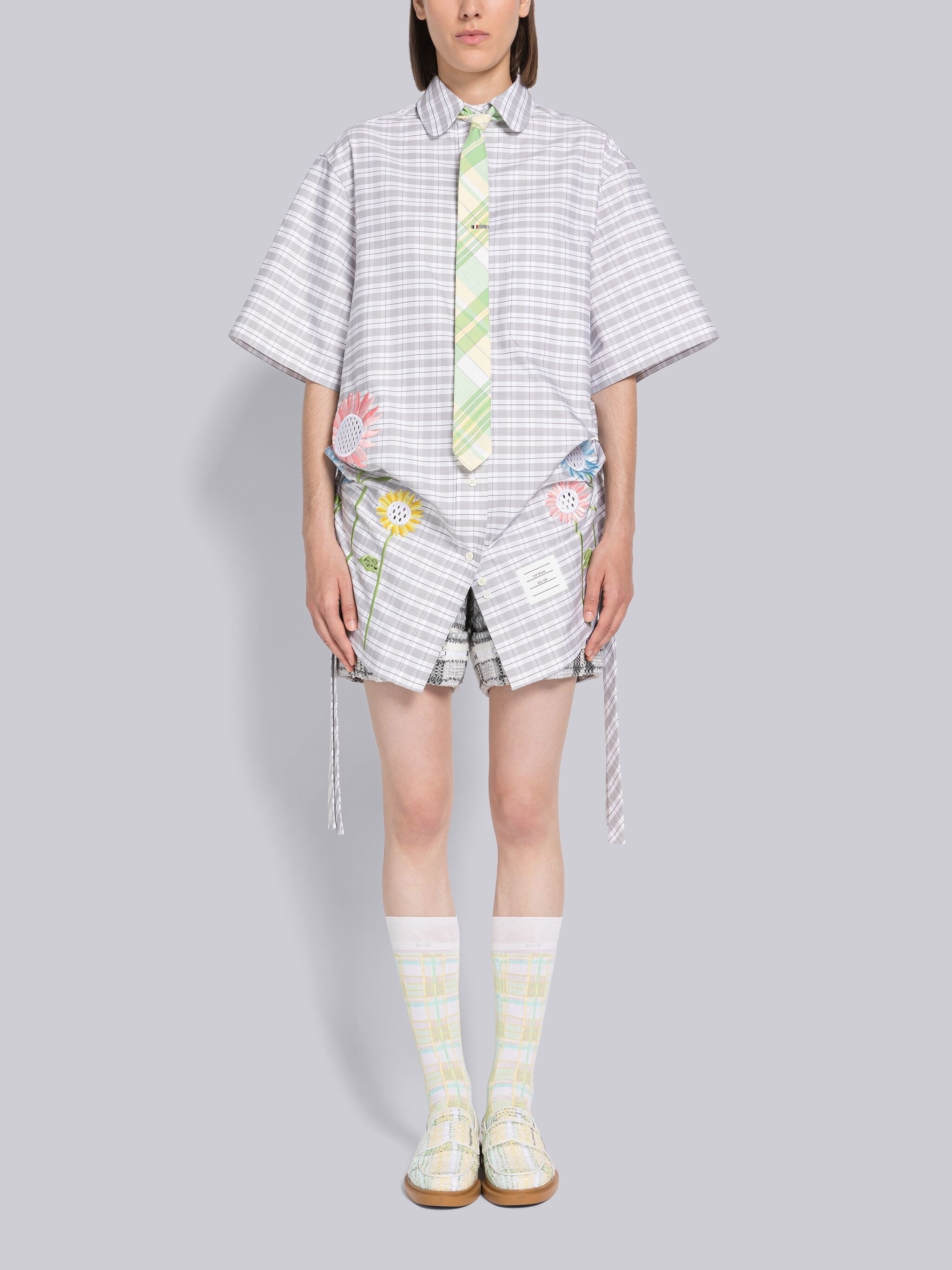 Broderie Anglaise Gathered Mini Shirtdress - 4