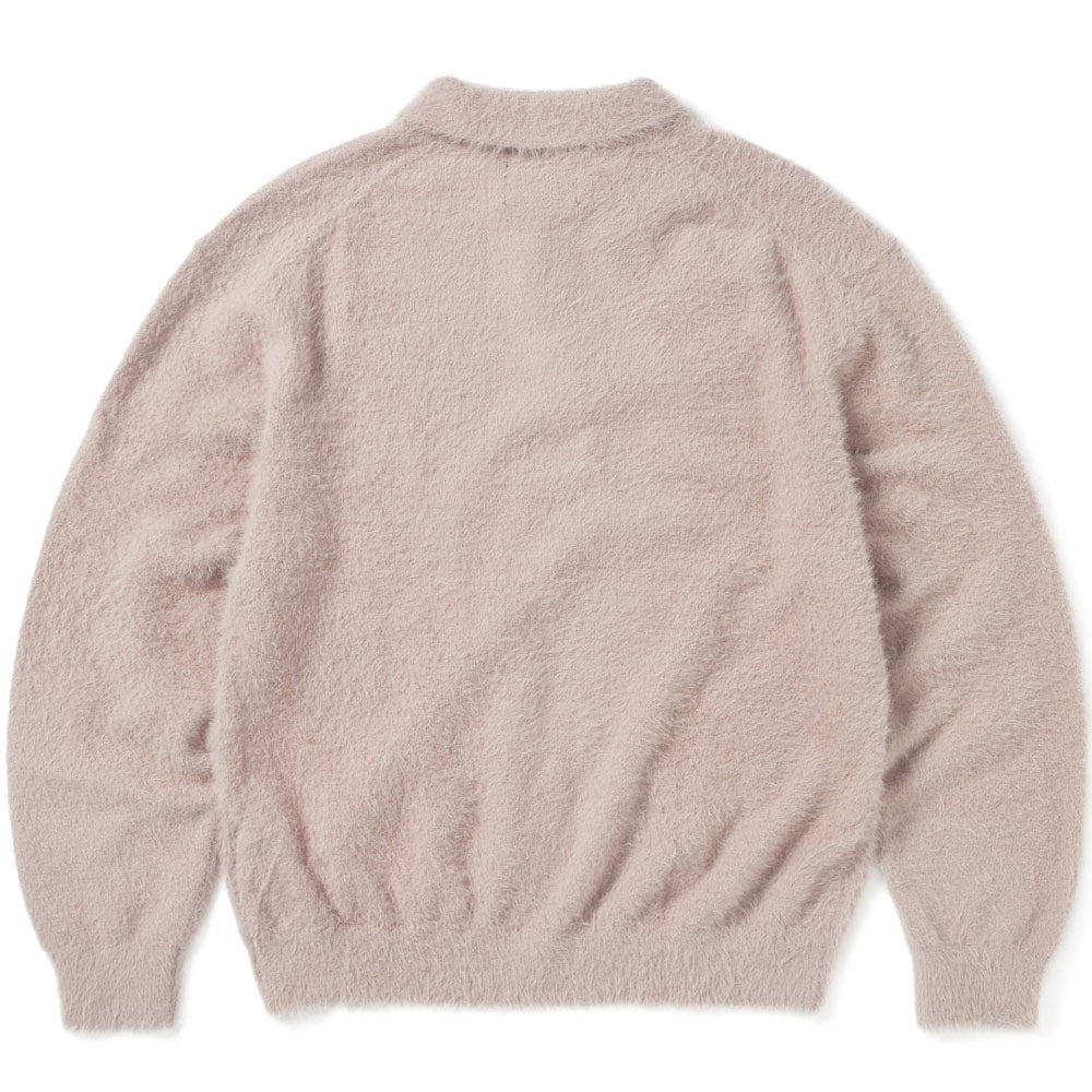 SCT-Logo Shaggy Knit Polo 'Pink' - 2