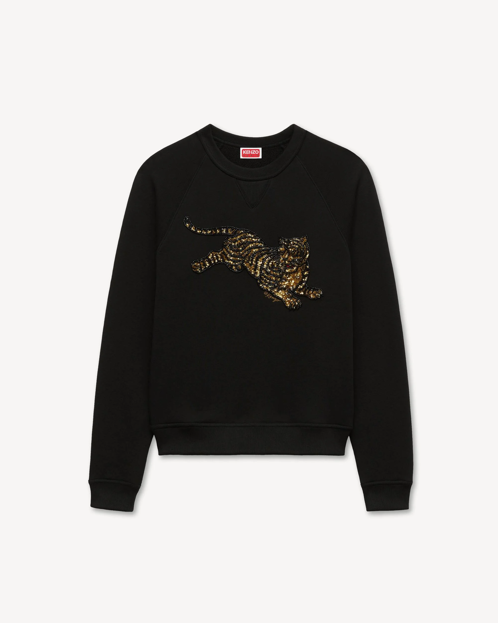 'KENZO Jumping Tiger' embroidered sweatshirt in cotton - 1