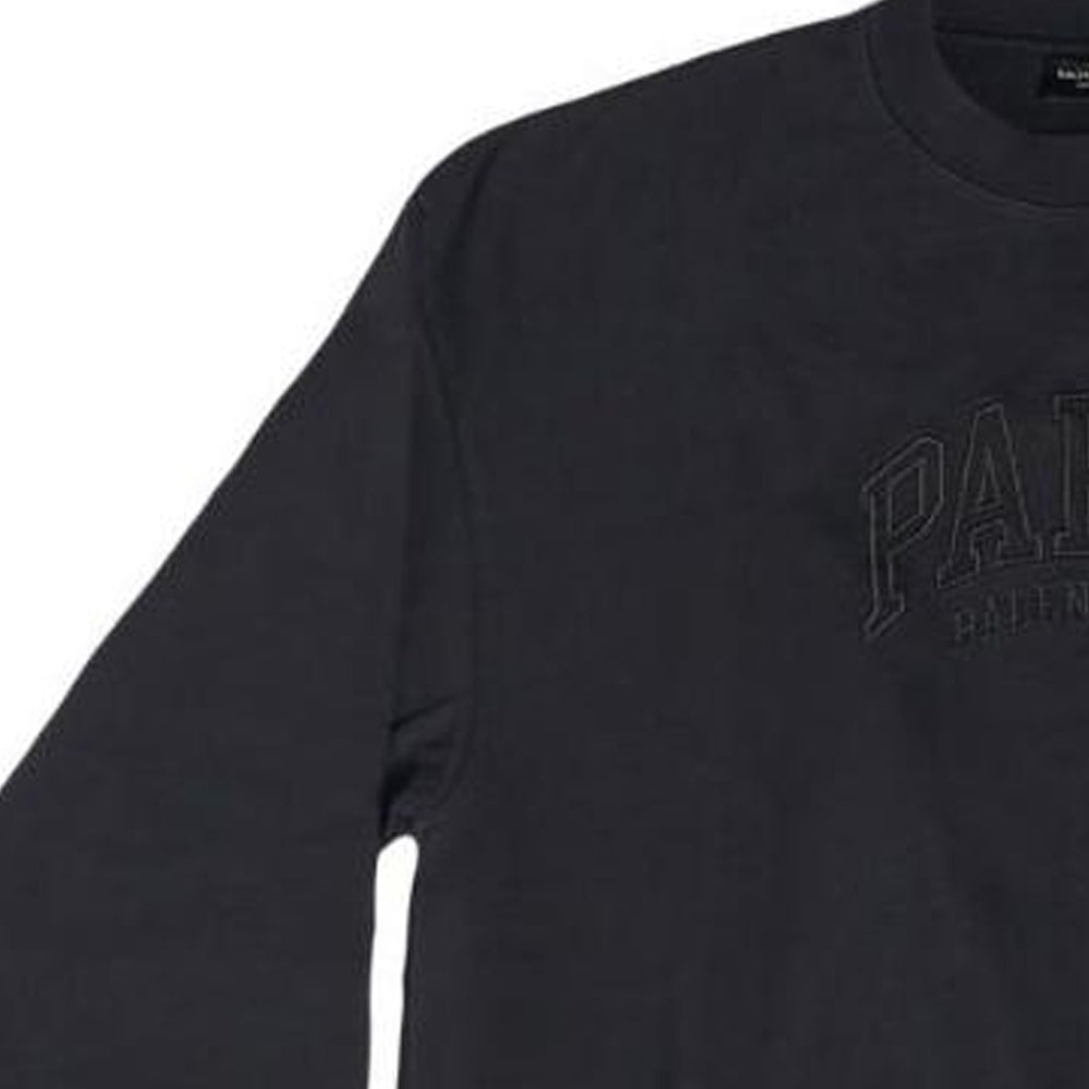 Balenciaga Cities Paris Embroidered Logo Sweatshirt 'Black' 697869TLVL81000 - 4