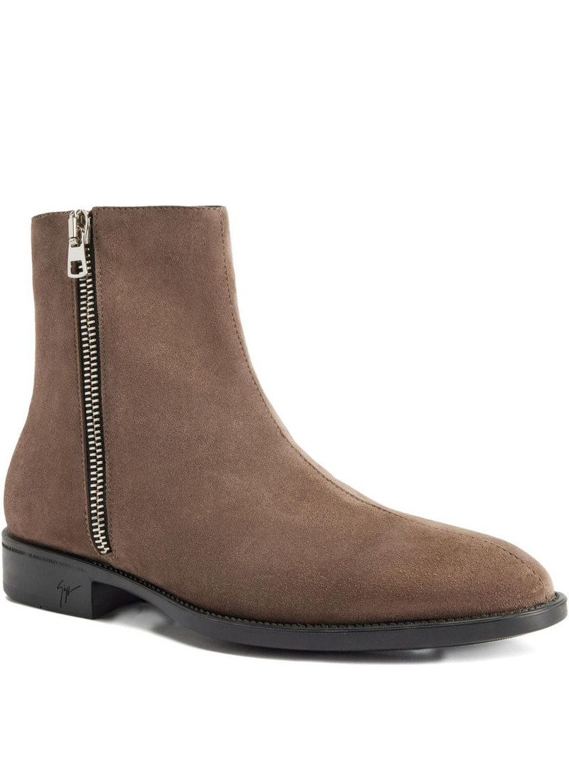 Cassian zip-detail suede boots 1