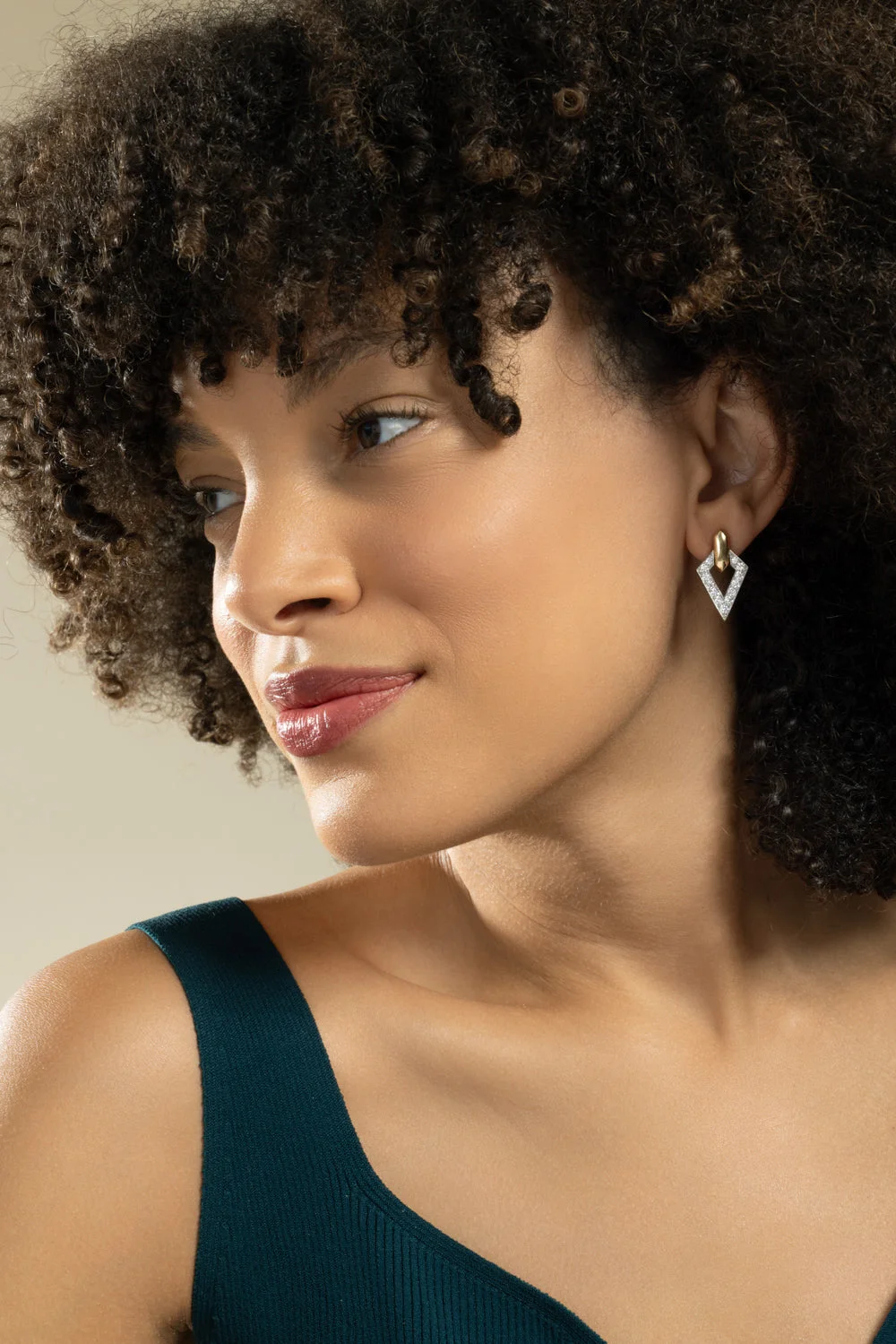 Double Diamond Earrings - 1
