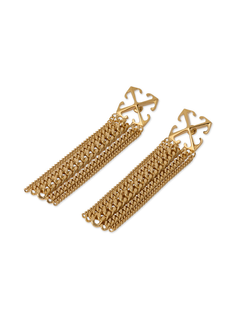 Off-White Arrow Chain Pendant Earrings outlook