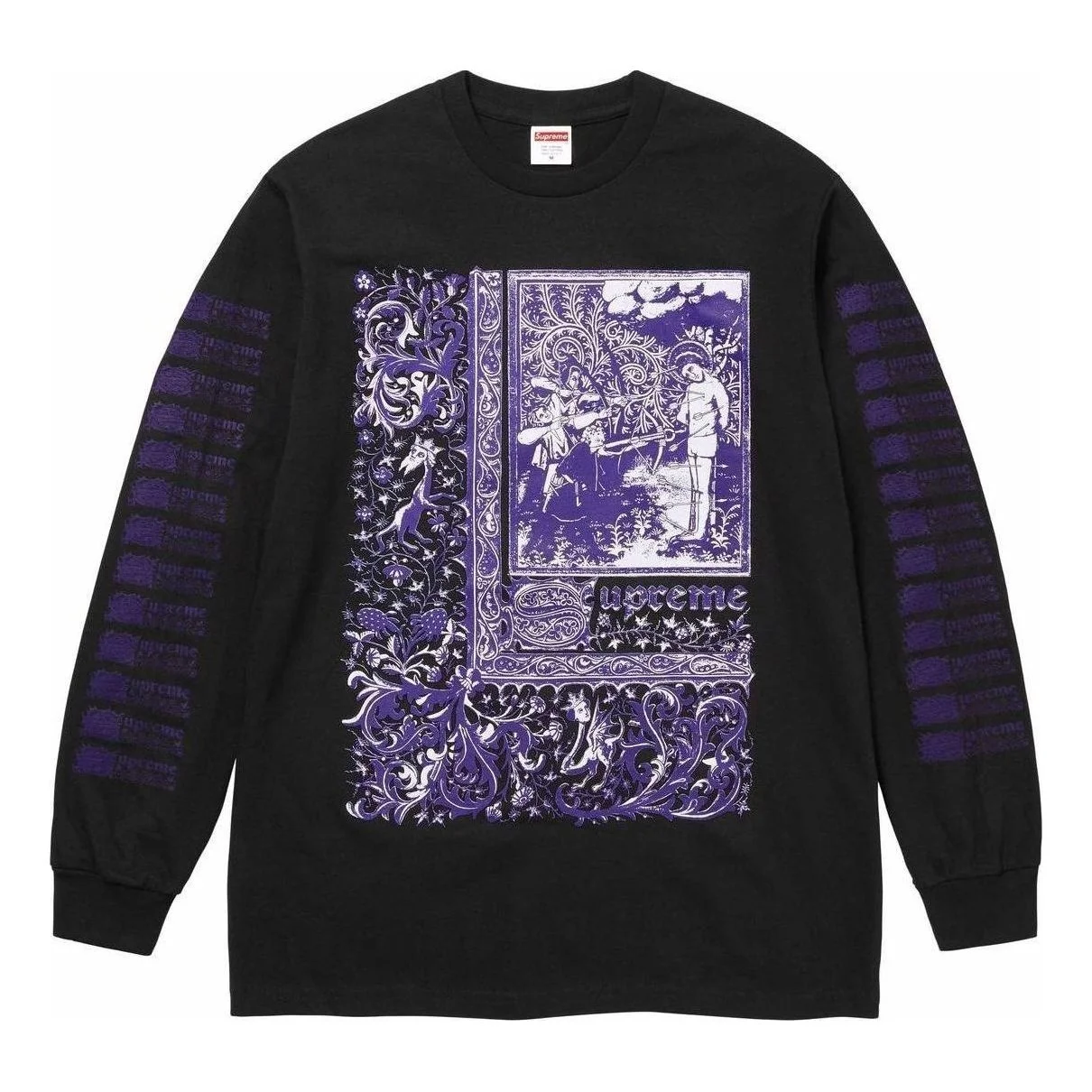 Supreme Saint Sebastian L/S T-Shirt 'Black Purple' SUP-SS24-019 - 1
