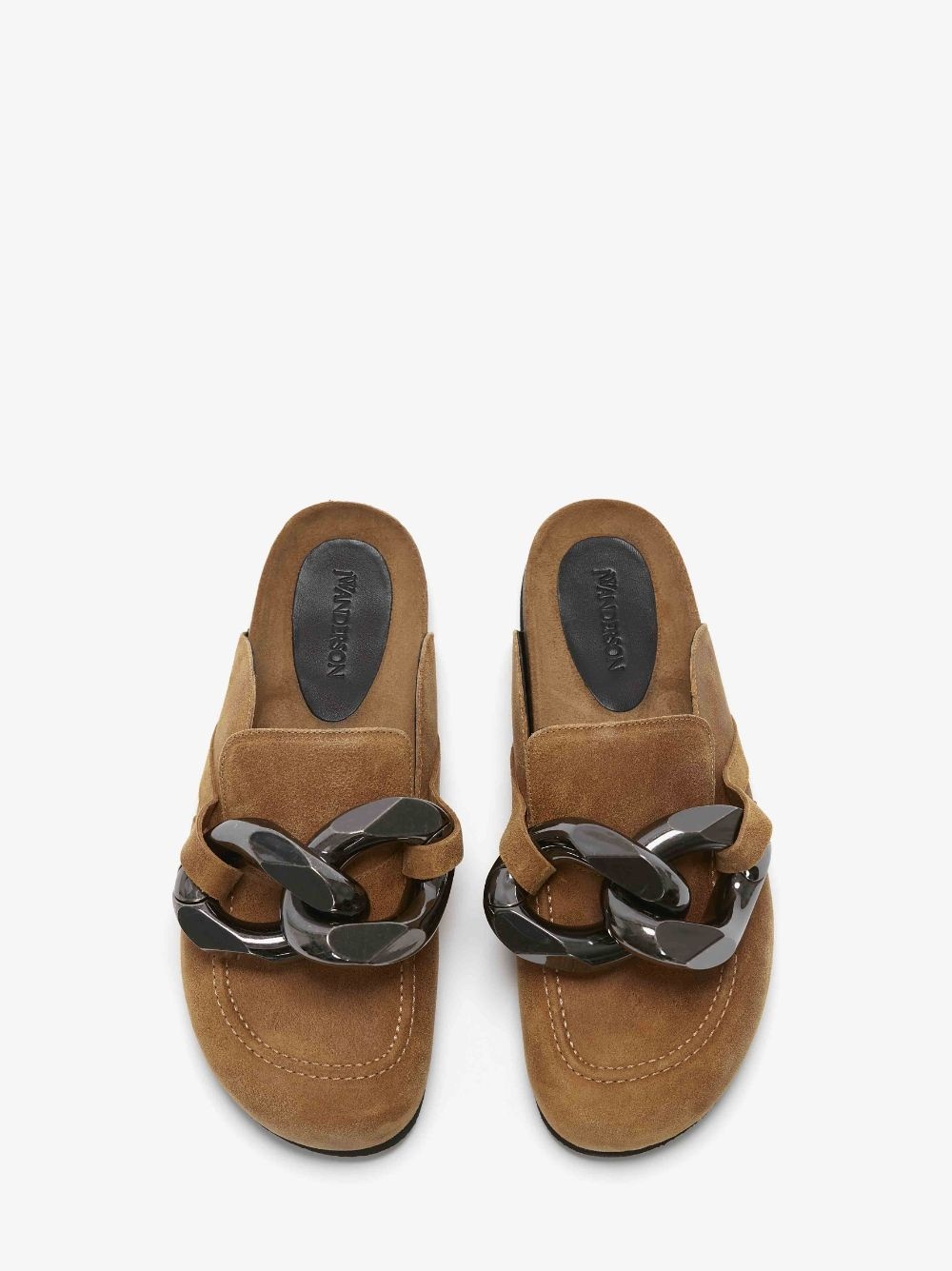 CHAIN LOAFER LEATHER MULES - 4