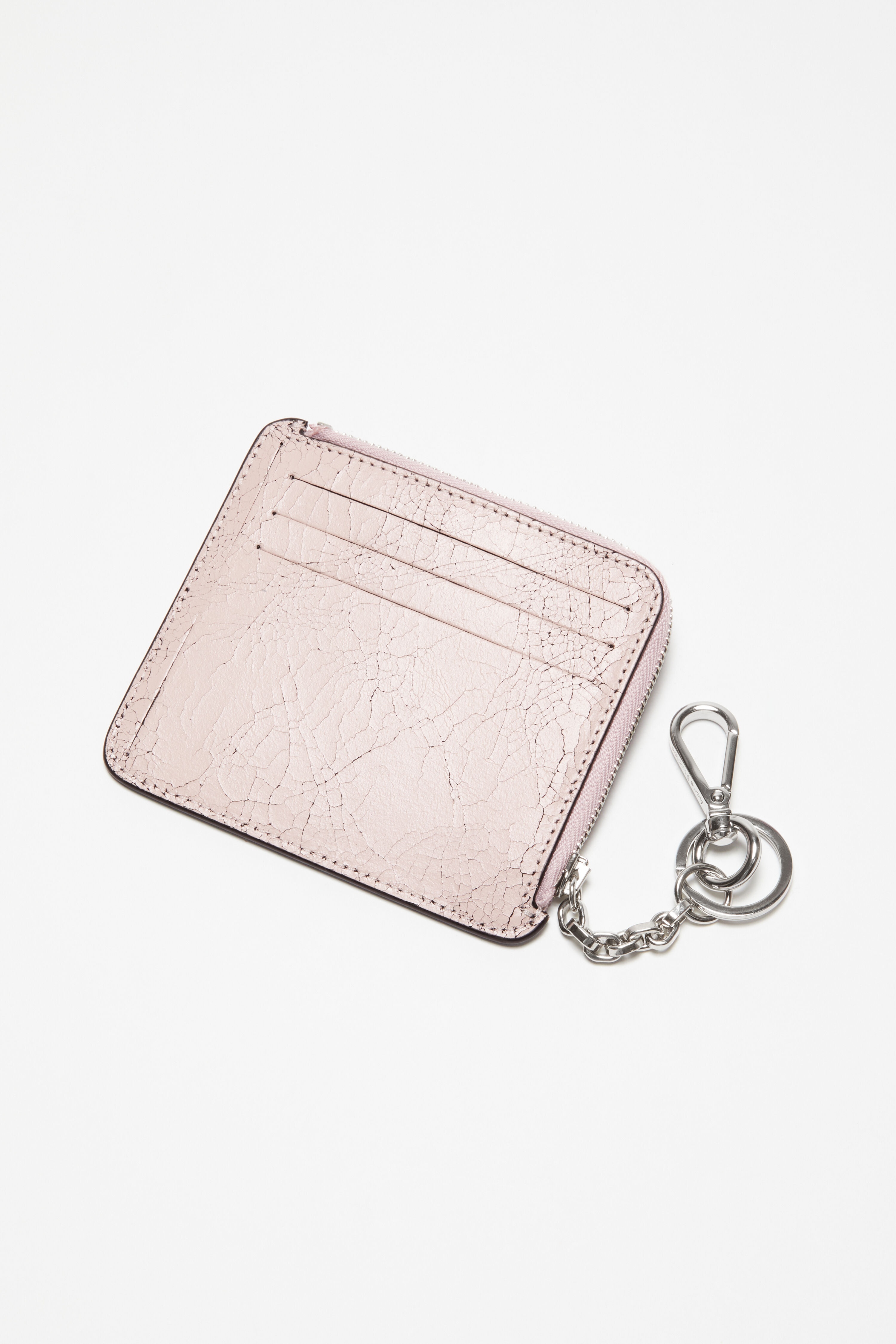 Zip leather wallet - Pastel pink - 4