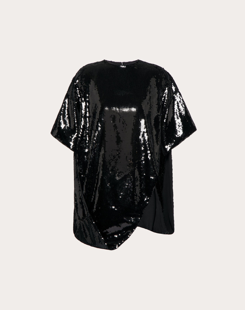 ORGANZA TOP WITH EMBROIDERED SEQUINS 1
