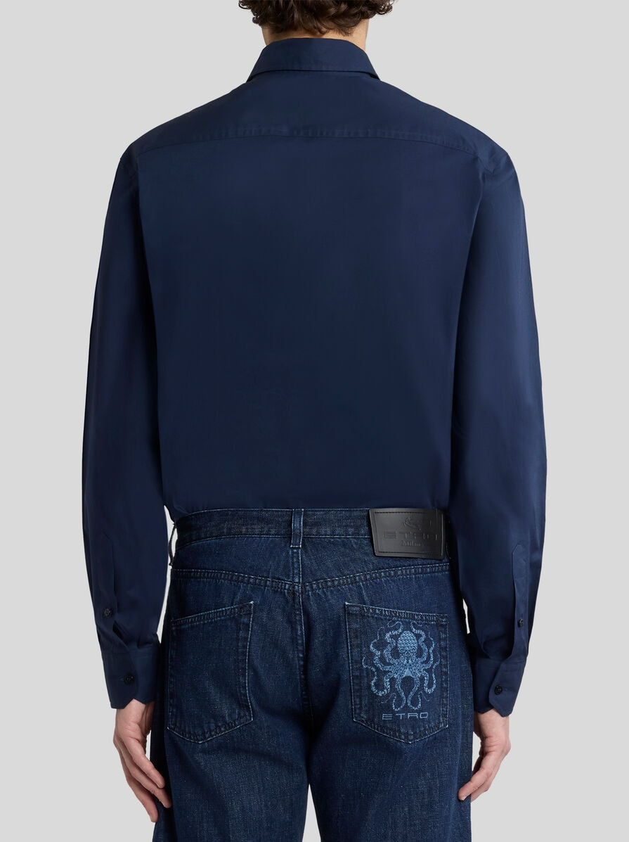 SHIRT WITH BREAST POCKET AND OCTOPUS EMBROIDERY - 5