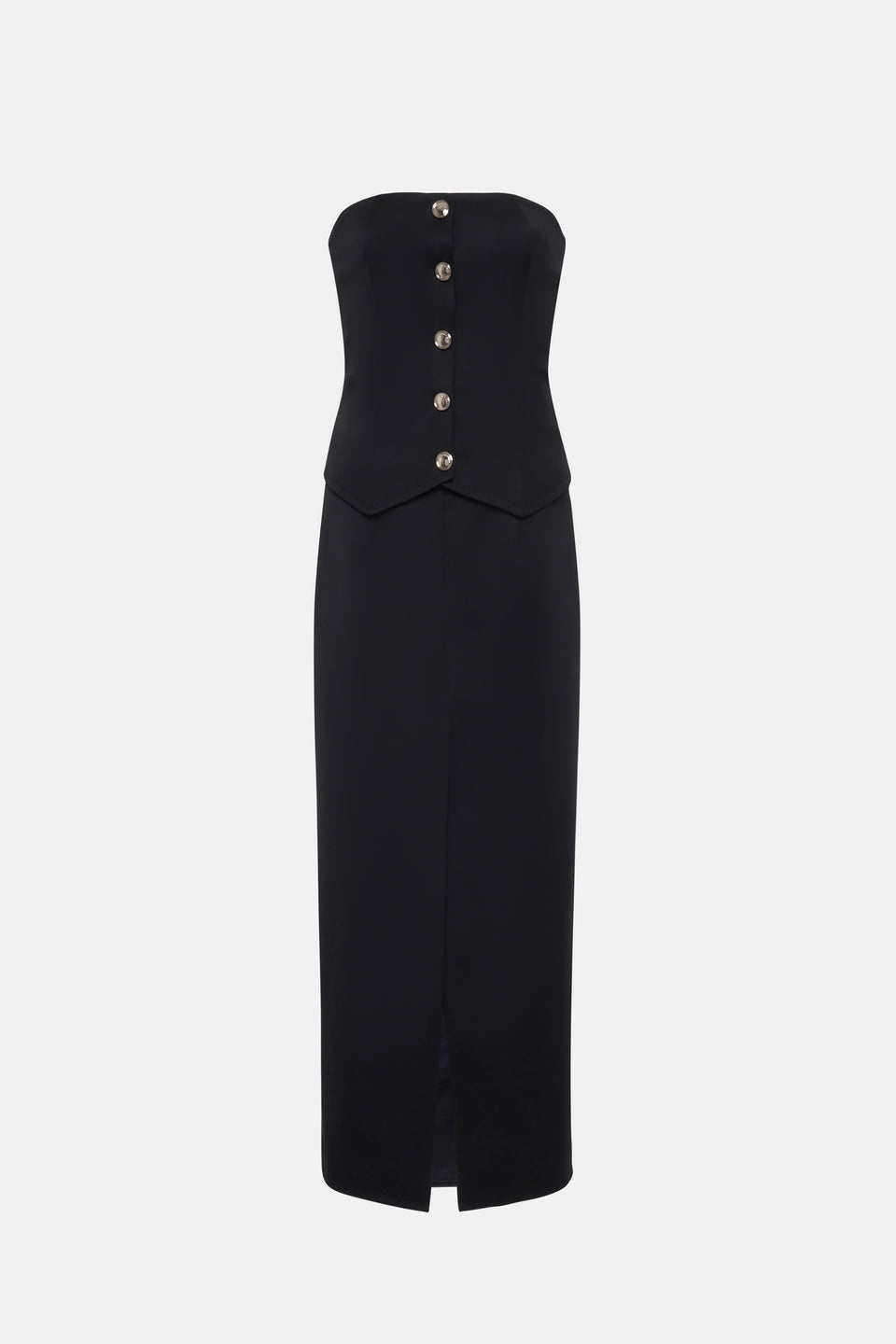 LIGHT WOOL BUSTIER DRESS - 1