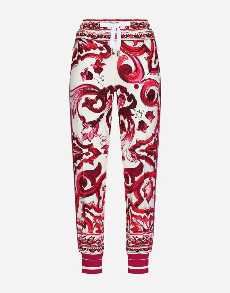 Majolica-print cady jogging pants 1