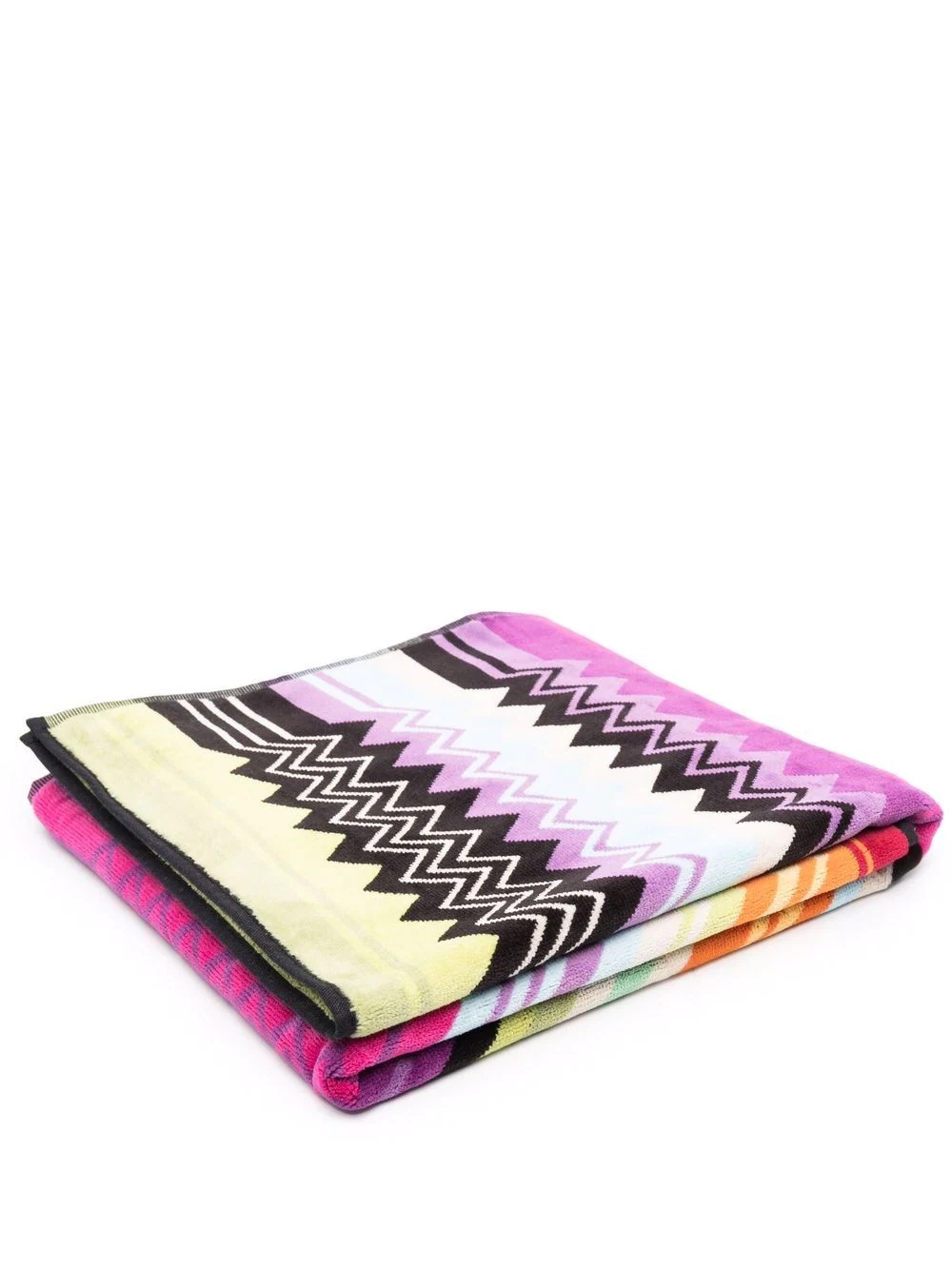 zigzag large cotton towel - 1