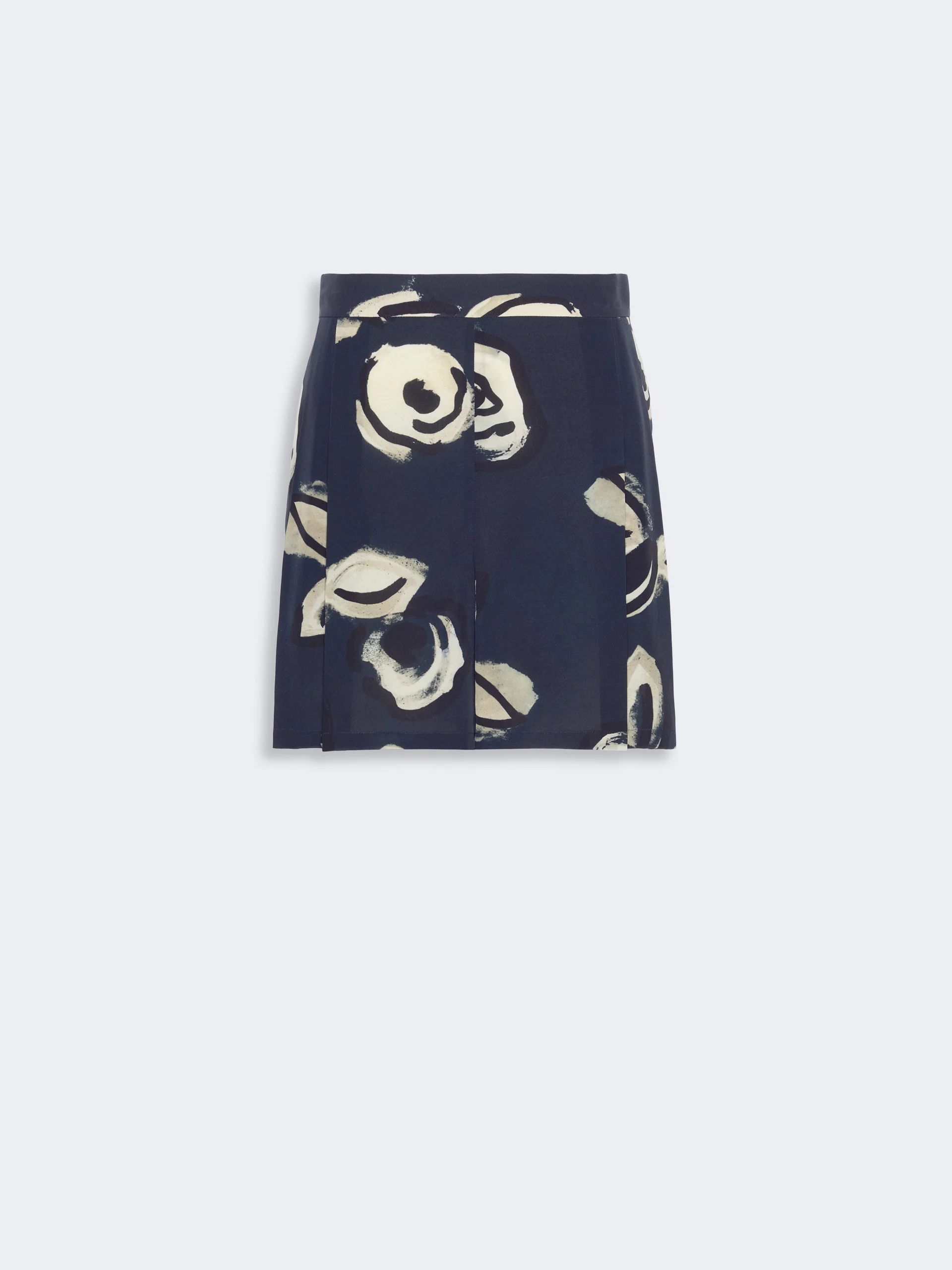 FANALE Printed silk crepe de chine shorts - ULTRAMARINE - 1