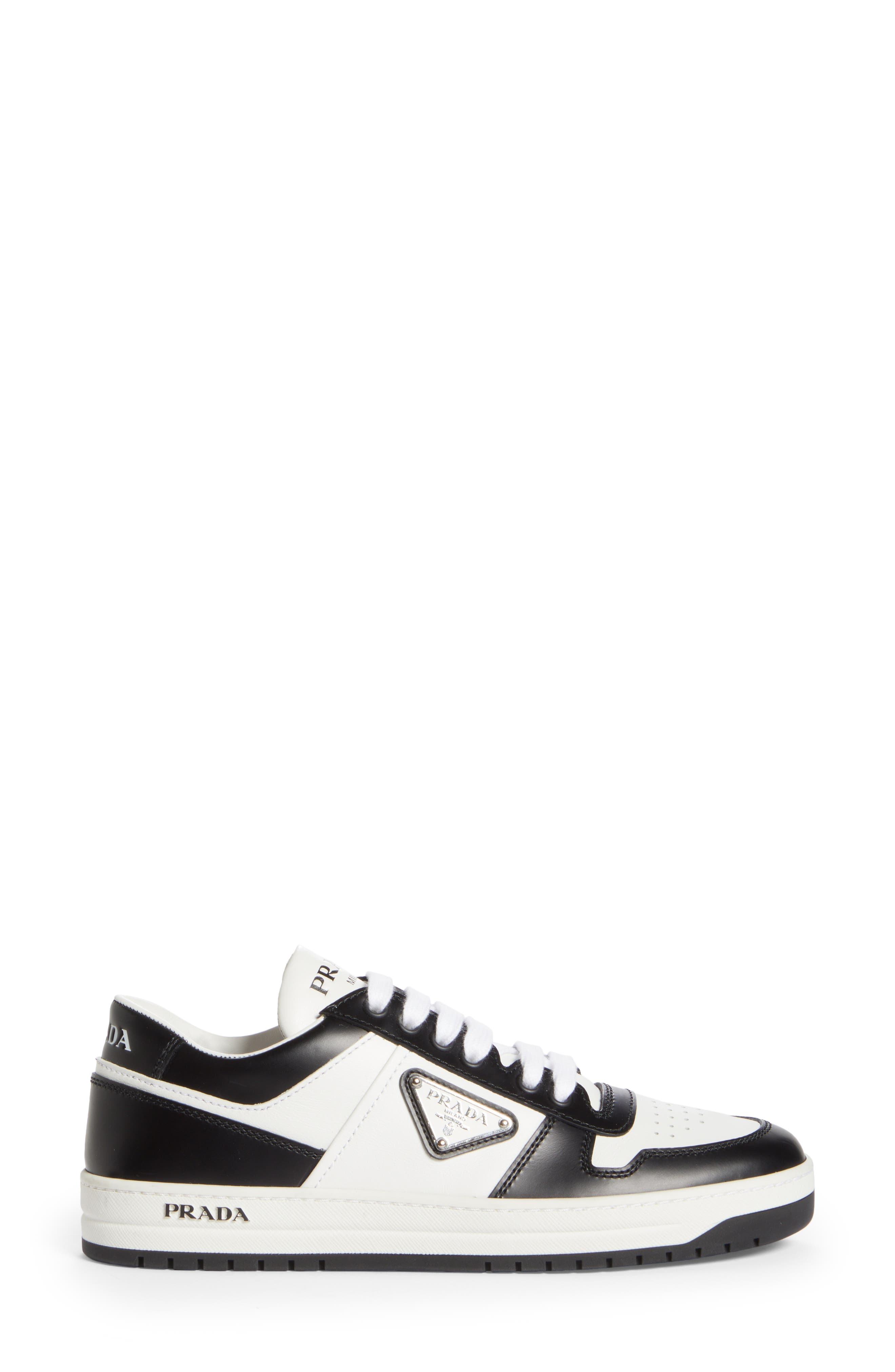 Prada Logo Sport Sneaker in Bianco/Nero at Nordstrom - 3