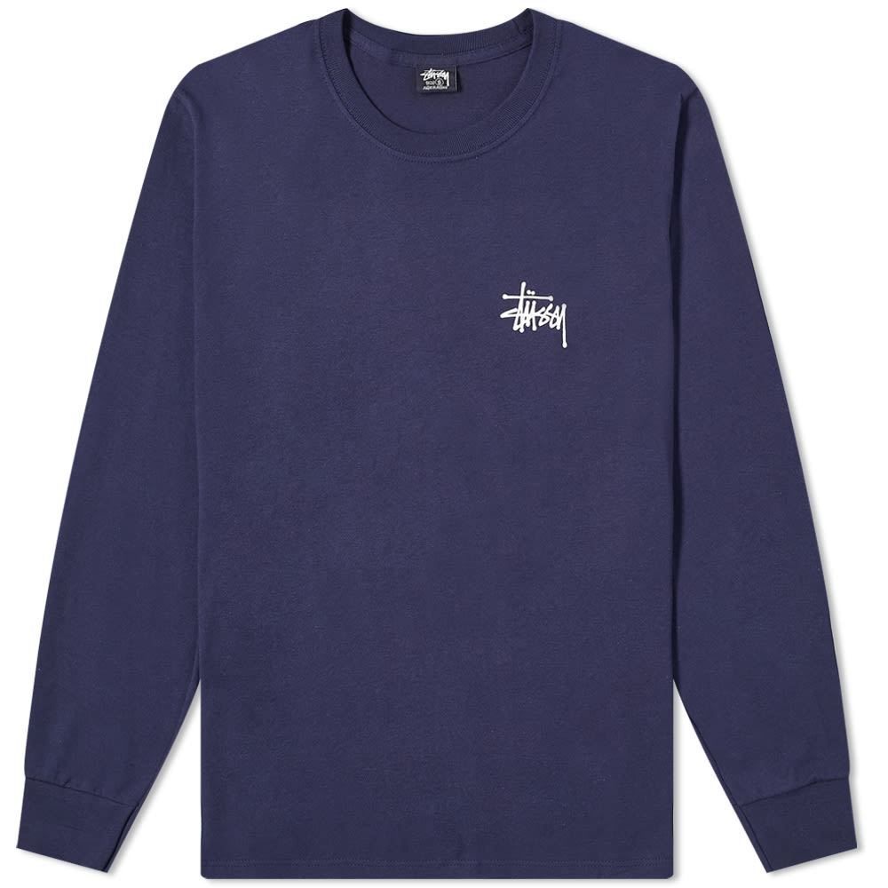 Stussy Long Sleeve Basic Stussy Tee - 1