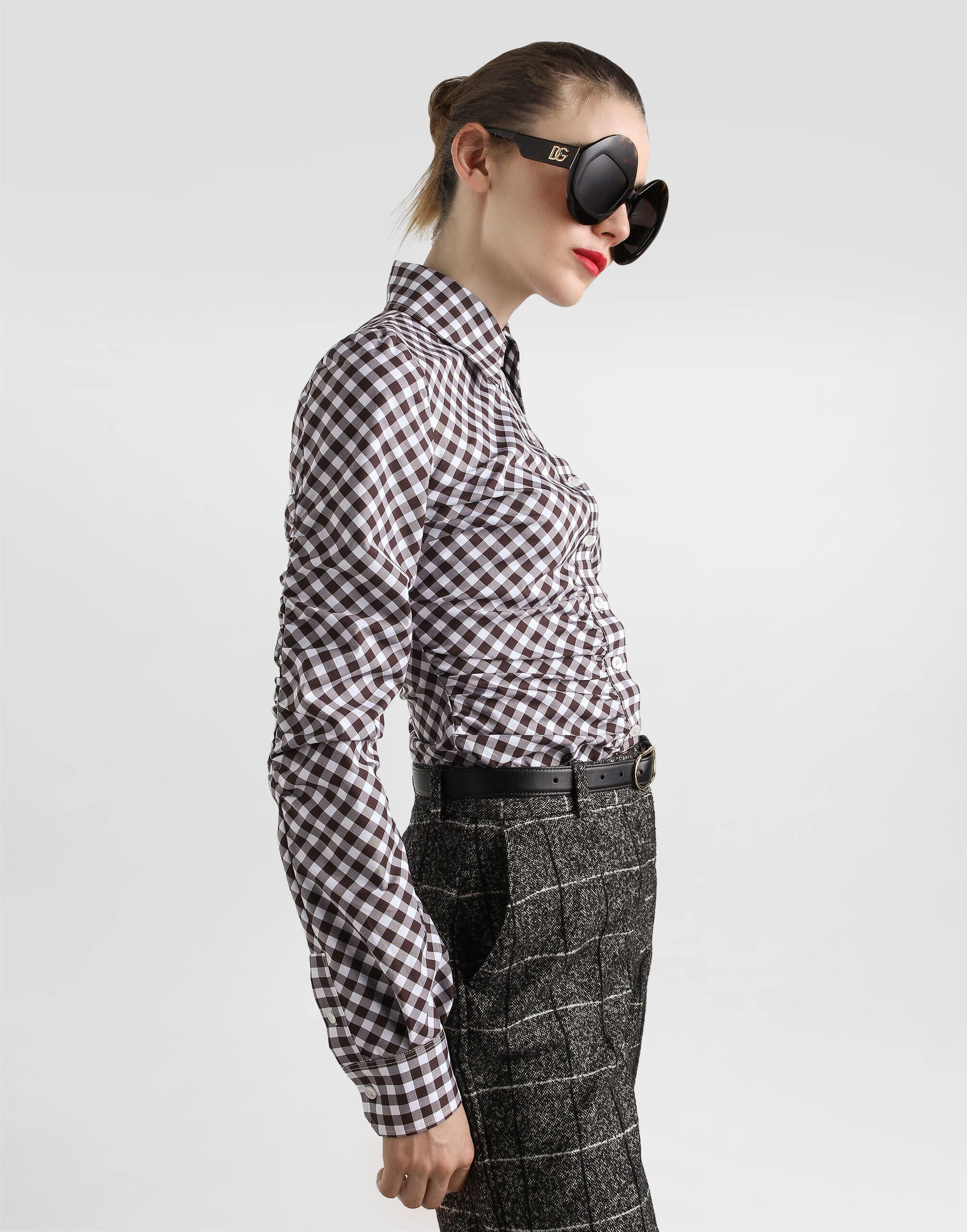 Cotton twill check shirt - 2