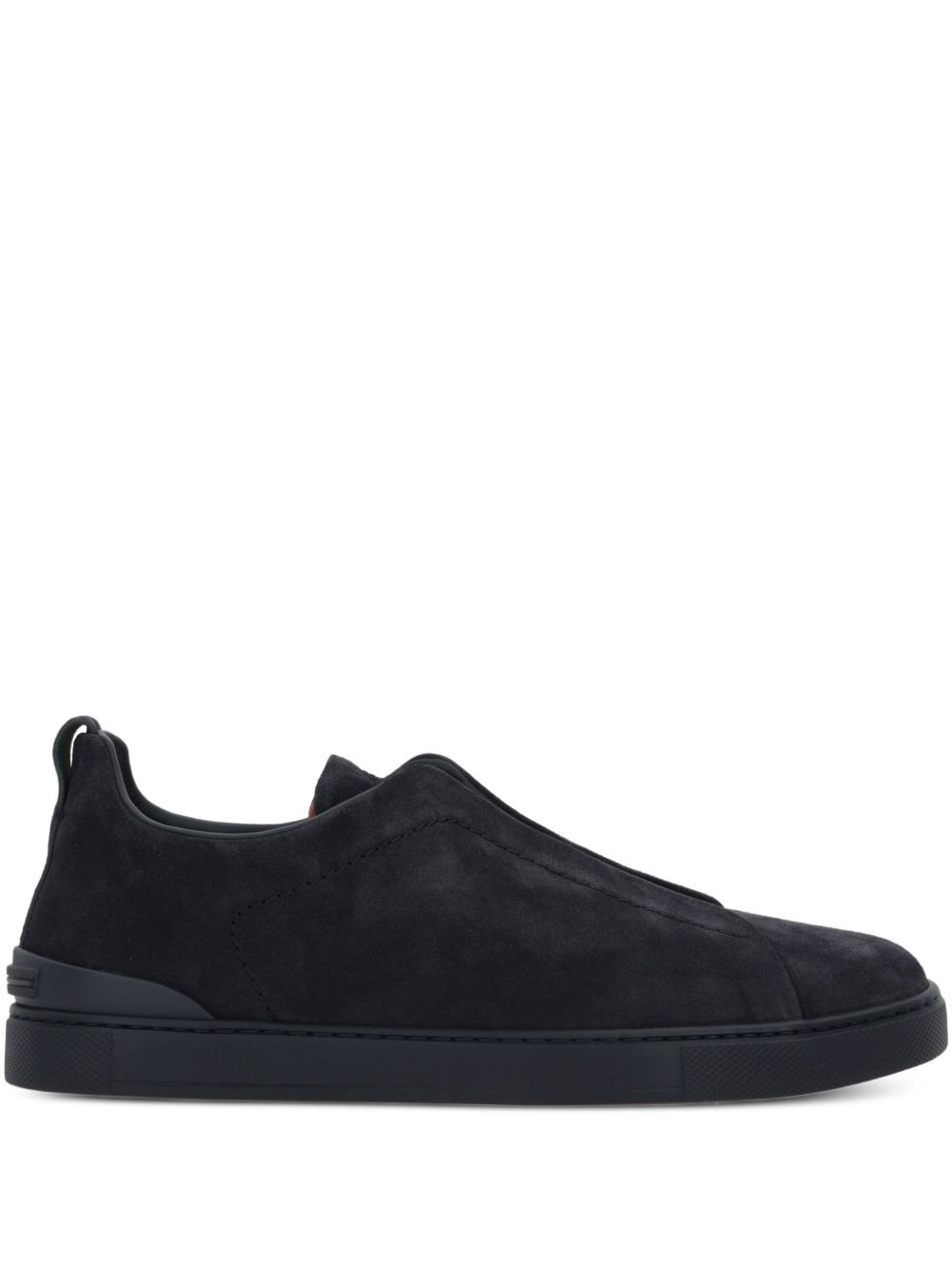 elasticated-panel suede sneakers - 1