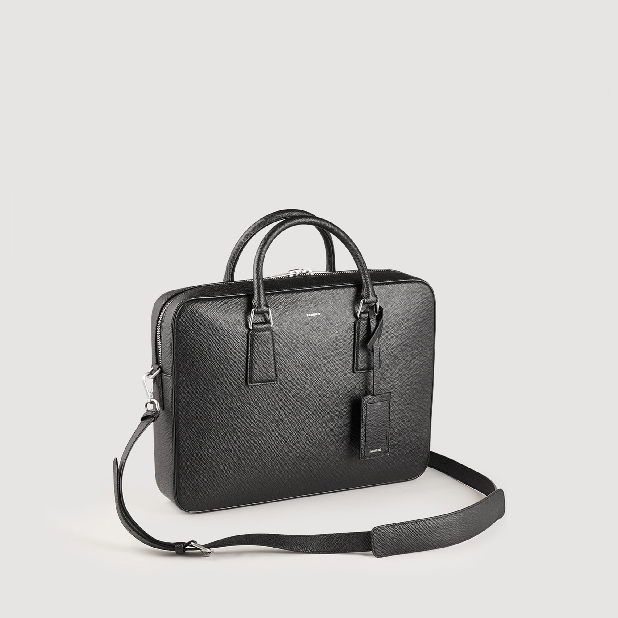 Saffiano leather briefcase - 3