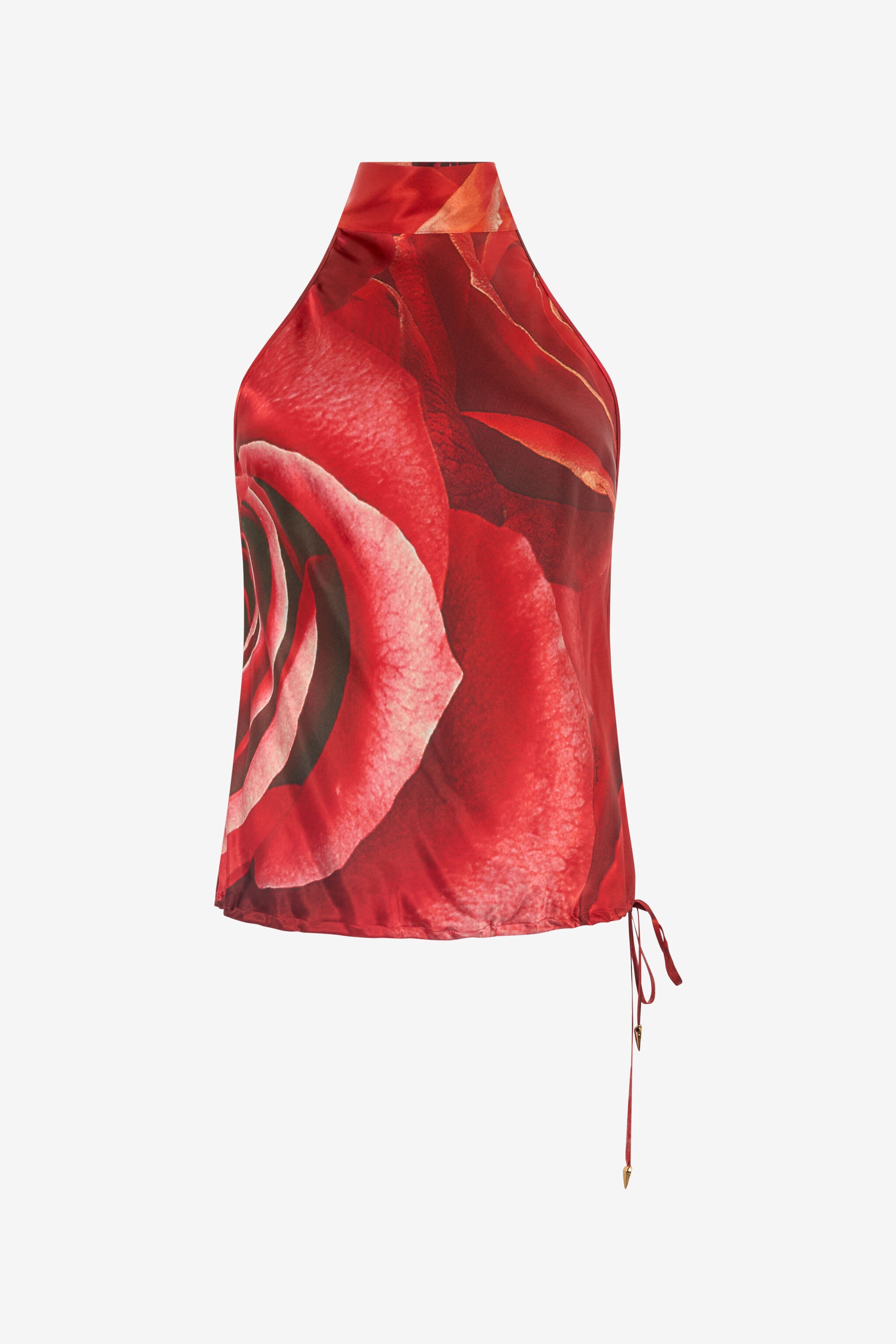 Silk Garden Rose-Print Top - 1