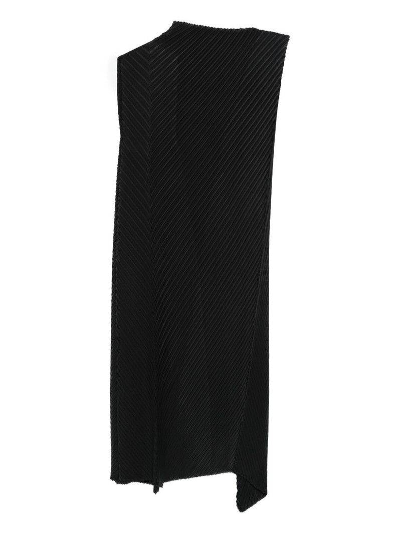 pleated sleeveless asymmetrical dress 1