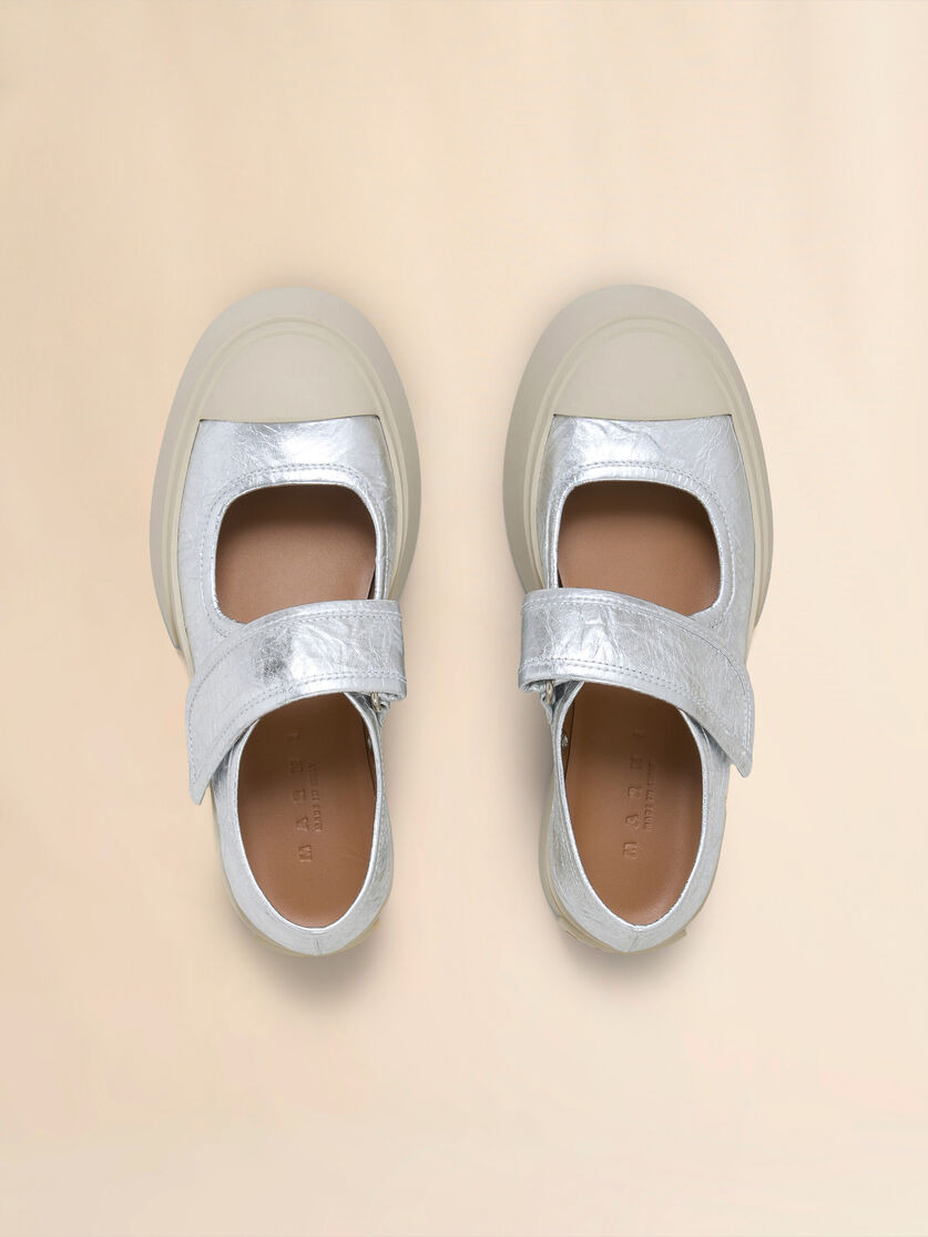 SILVER LEATHER MARY JANE SNEAKER - 4