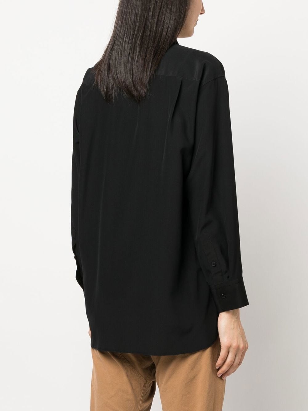 silk long-sleeved shirt - 4
