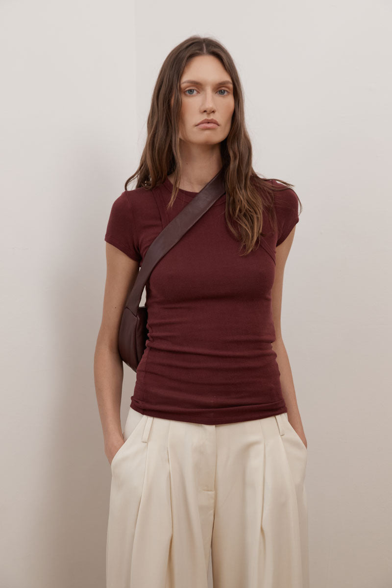Jersey Baby Tee - Currant - 7