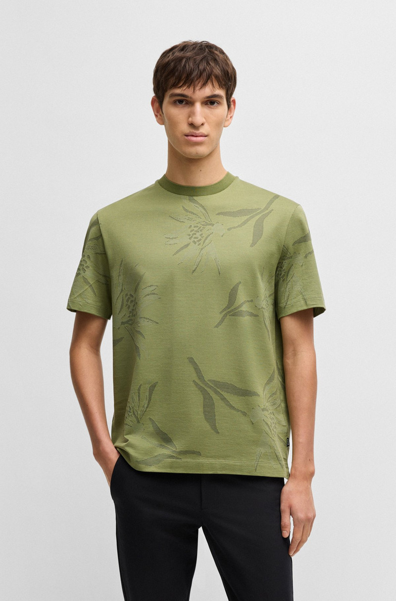 FLORAL JACQUARD와 MERCERIZED-COTTON T-SHIRT 2