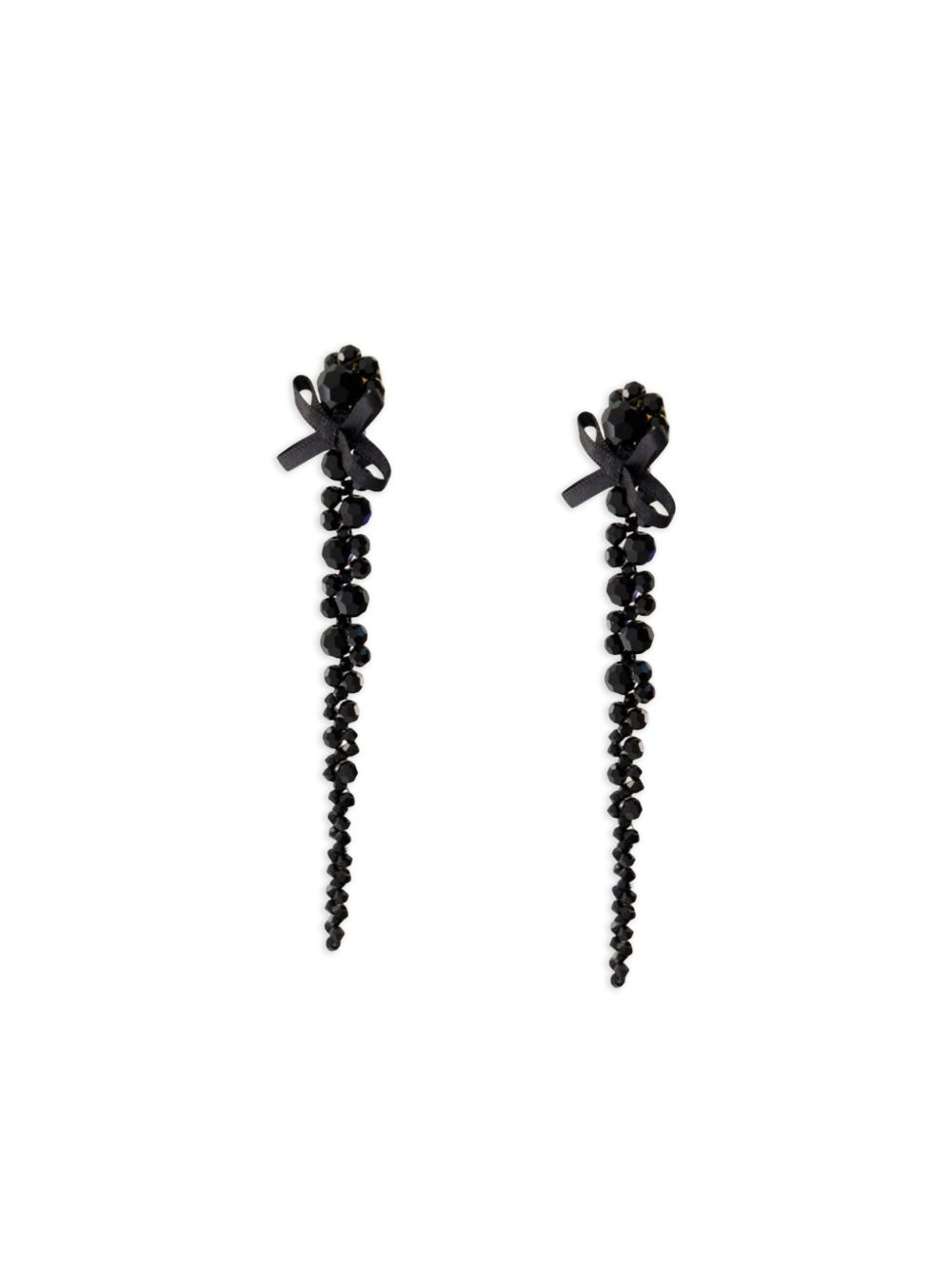 crystal-embellished drop earrings - 2