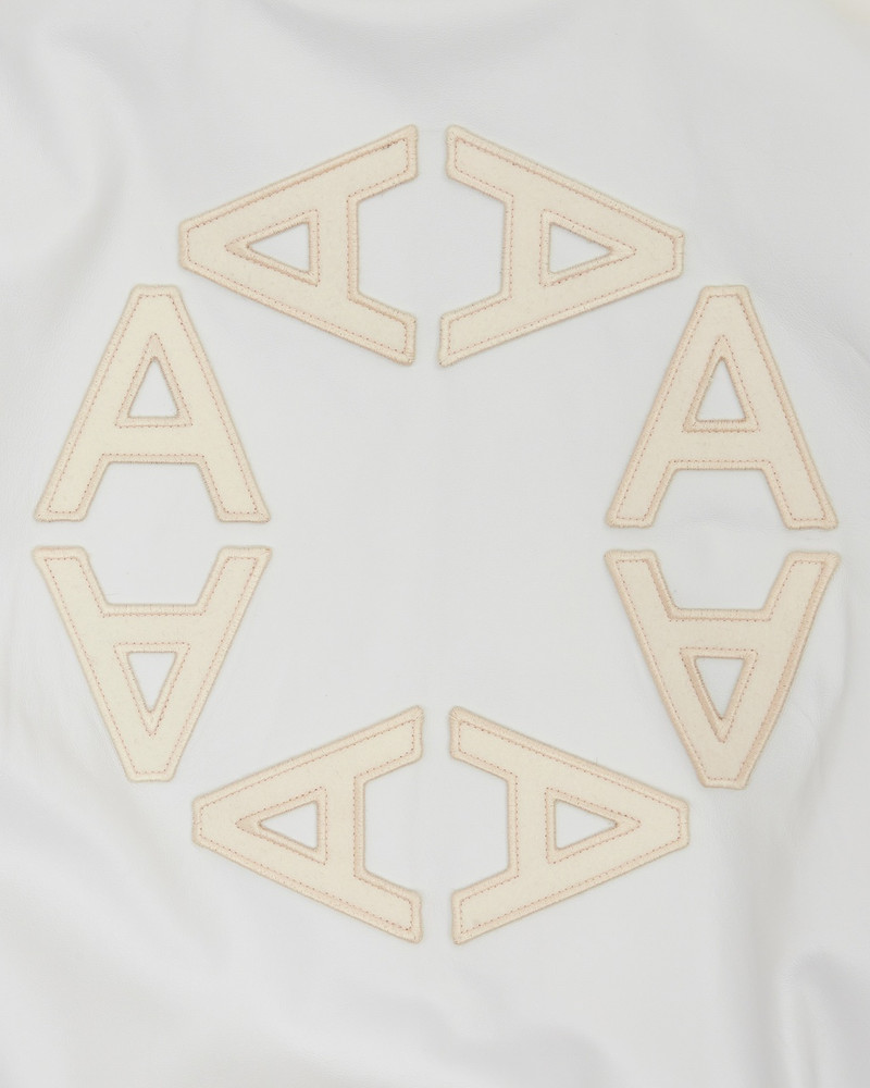 LEATHER LOGO VARSITY JACKET 9