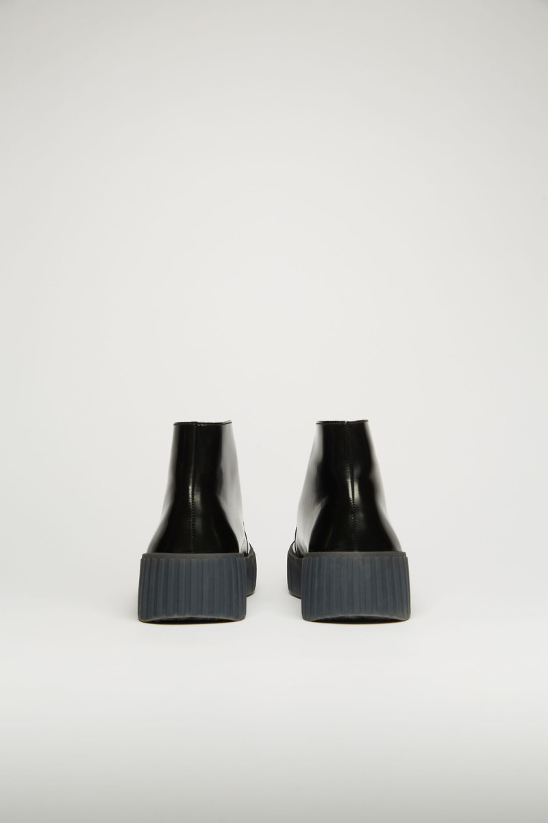 Leather chukka shoes black/grey 3