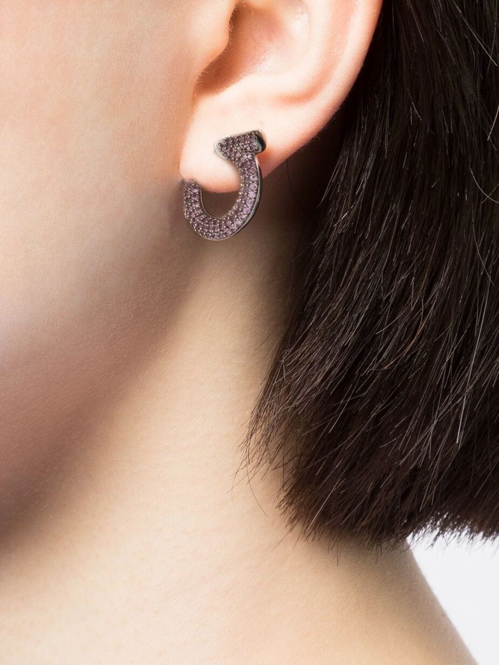 Gancini 3D hoop earrings - 2