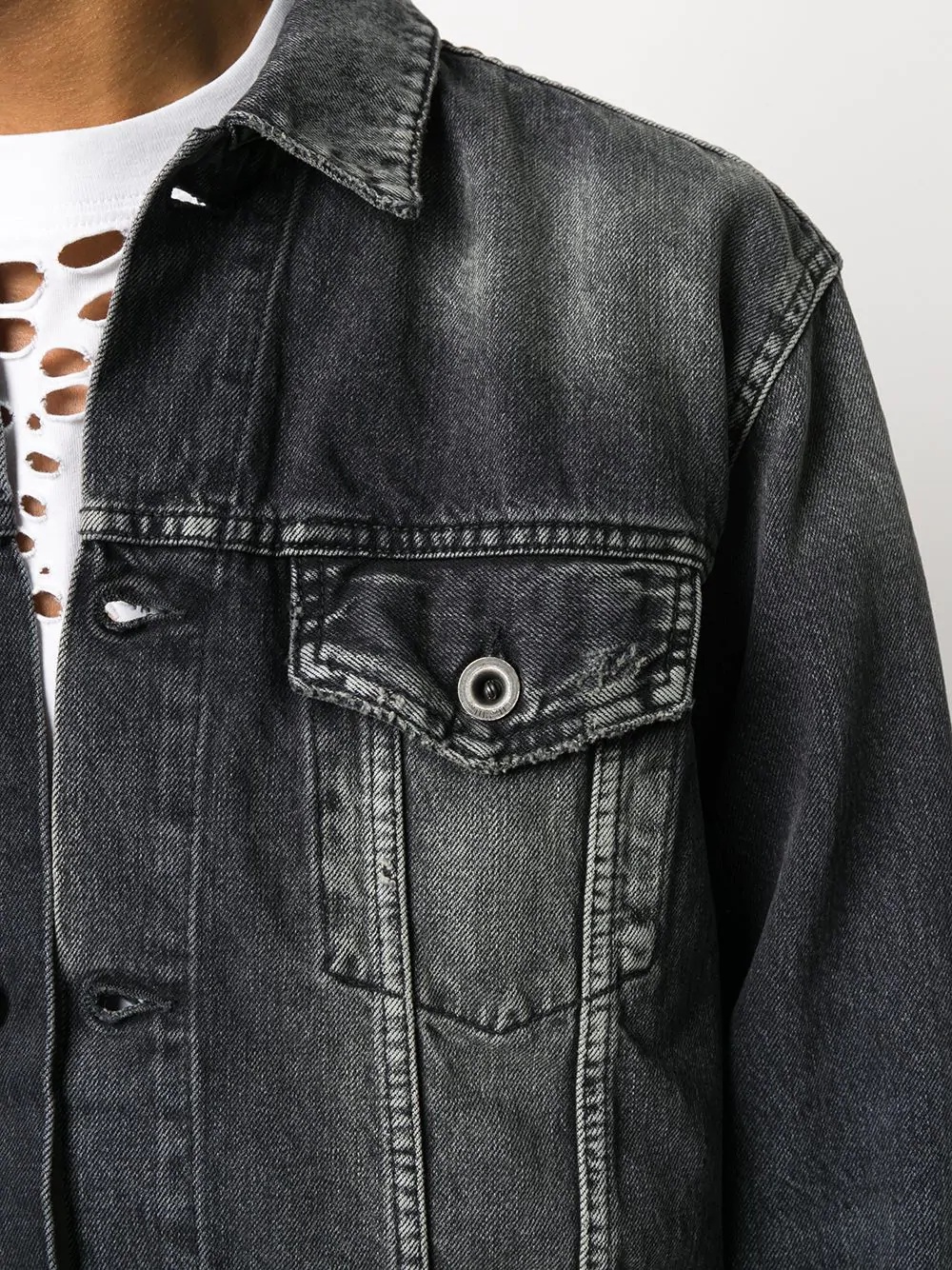 stonewashed denim jacket - 5