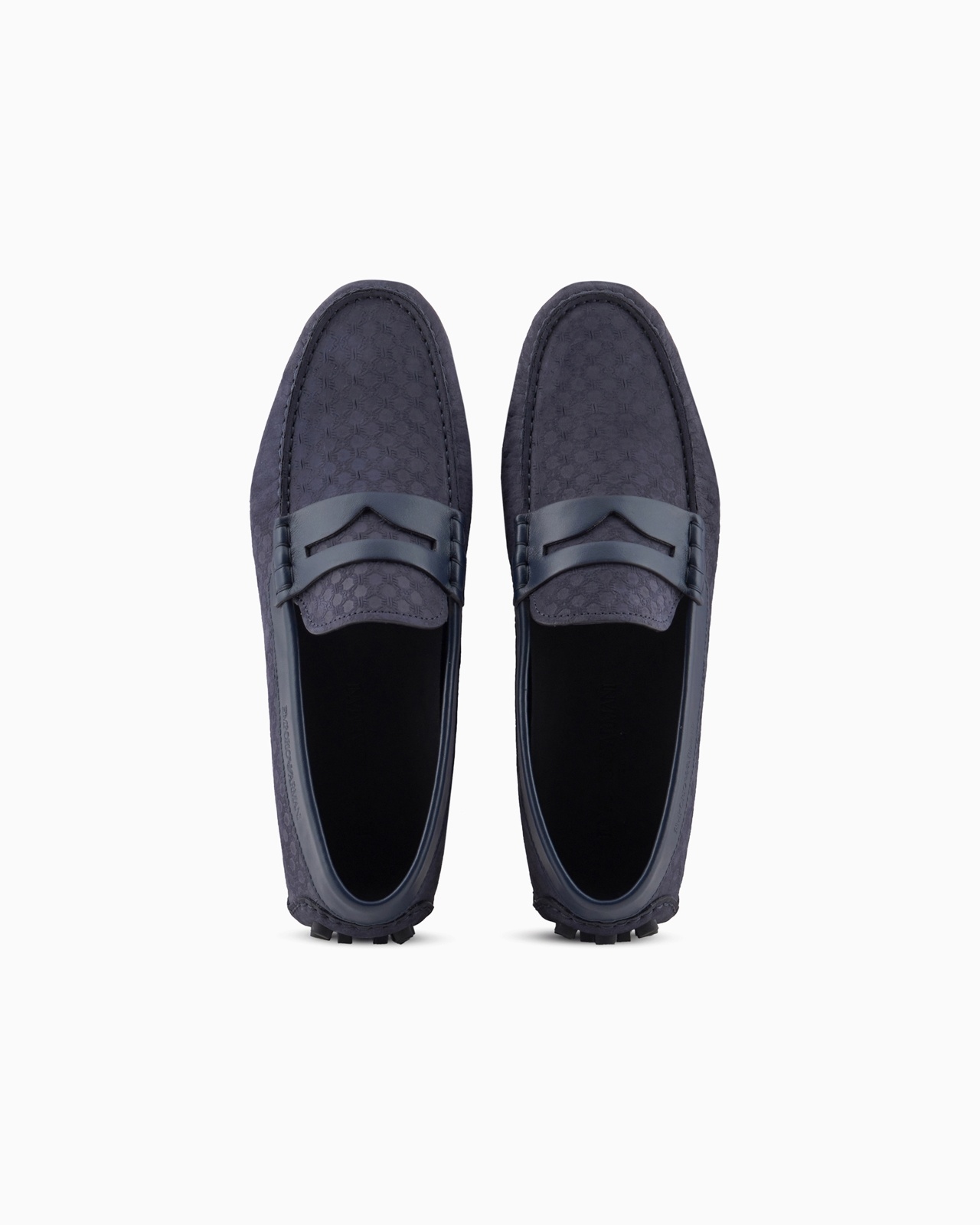 LEATHER DRIVING LOAFERS WITH ALL-OVER EMBOSSED PATTERN - 3