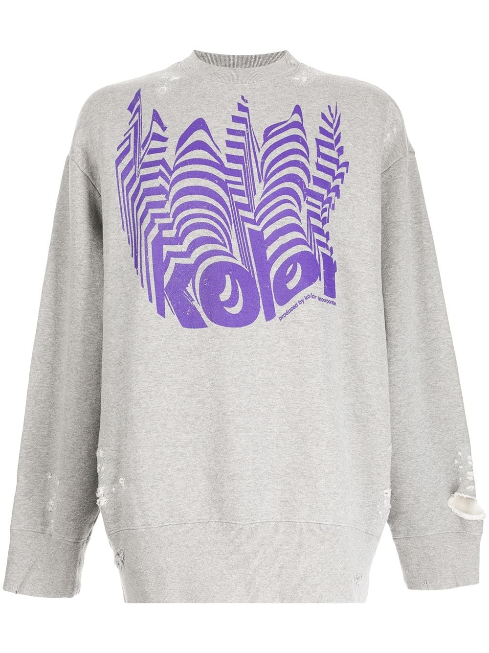 logo-print cotton sweatshirt - 1