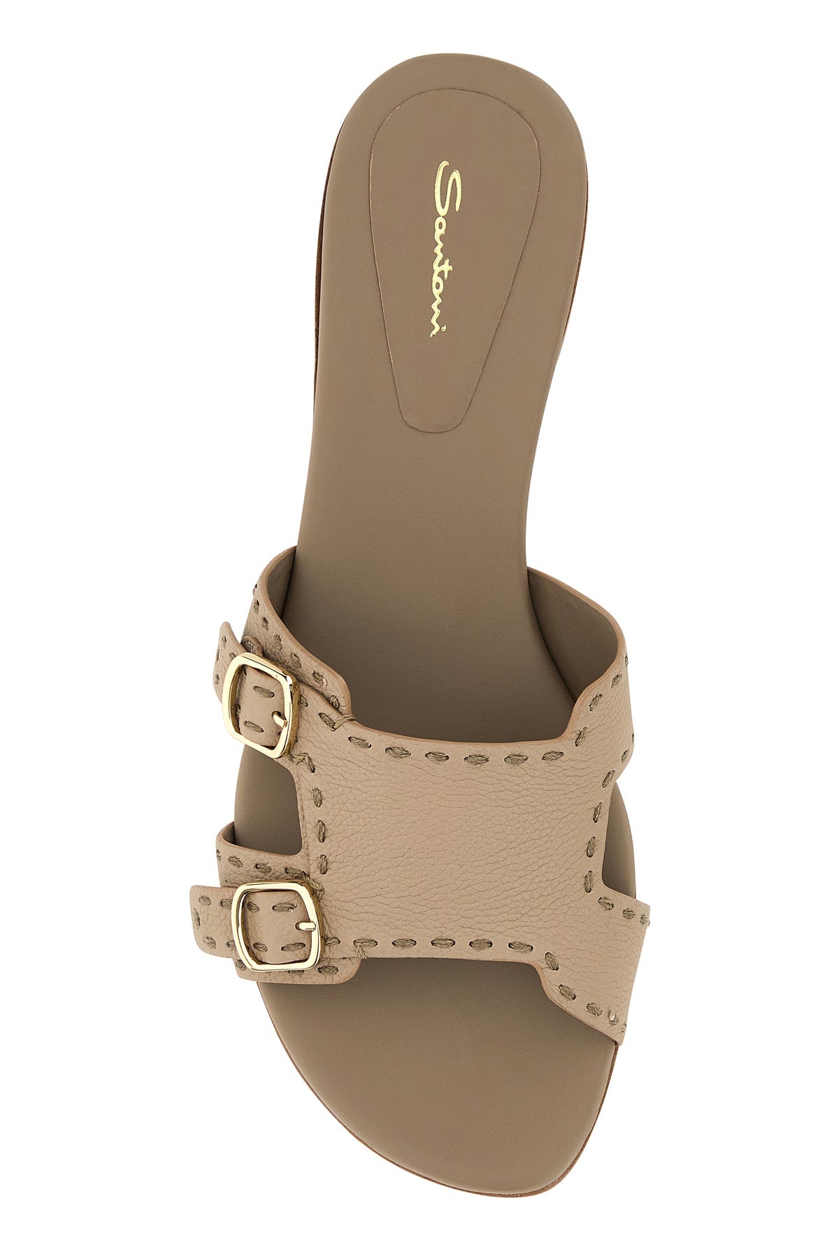 Cappuccino leather Didi slippers - 4