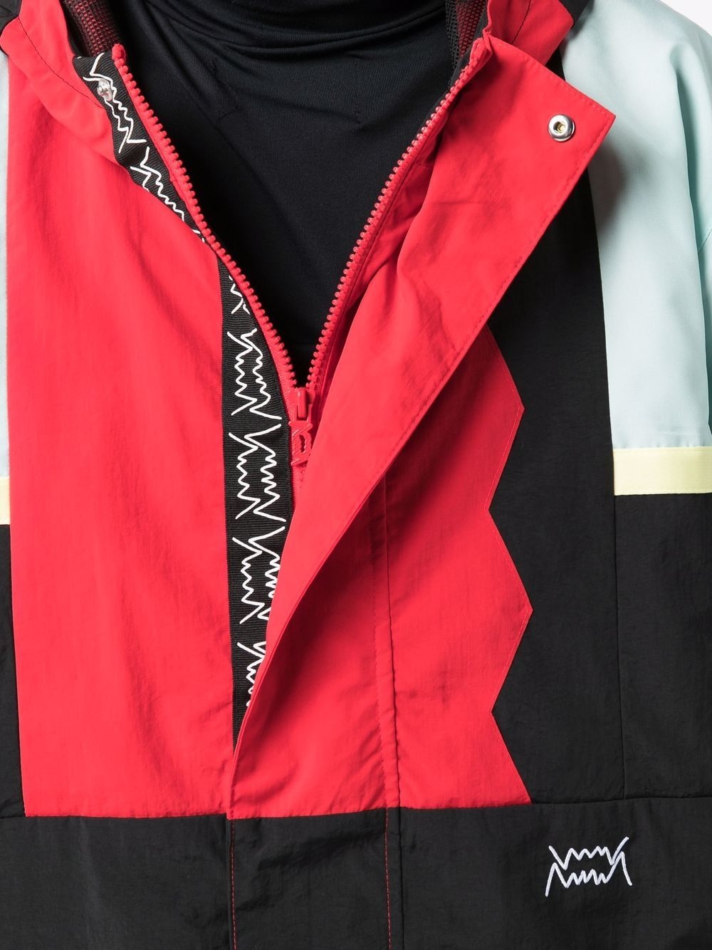 colour block hooded jacket - 5