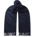 Fringed Printed Cashmere Scarf - 4