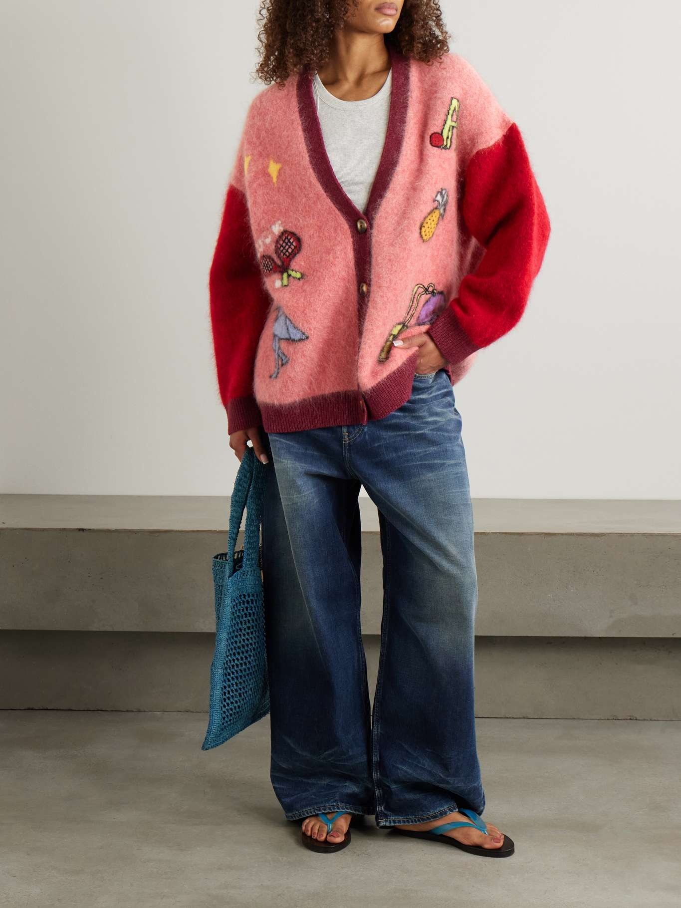 + Anouk Colantoni Court oversized jacquard cardigan - 2