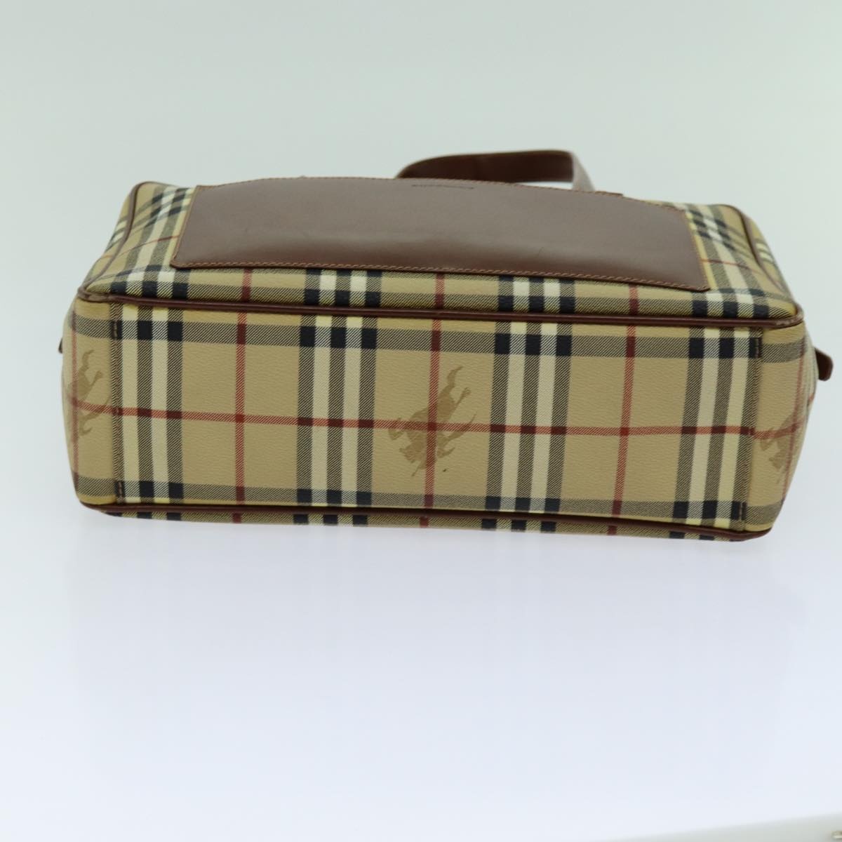 Burberry Nova Check Shoulder Bag Pvc Leather Beige - 5