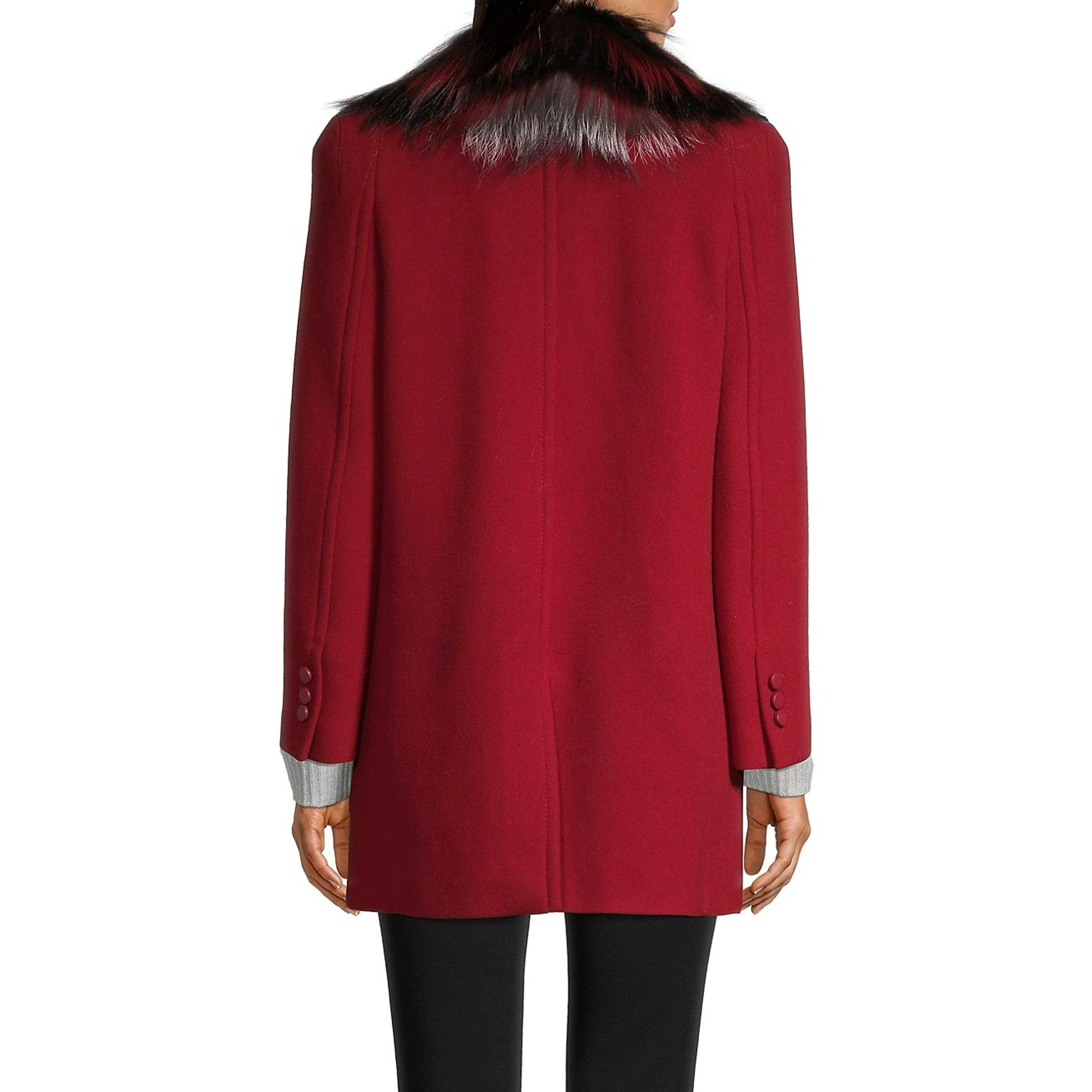 Fendi Fur Collar Wool Coat Women - 3