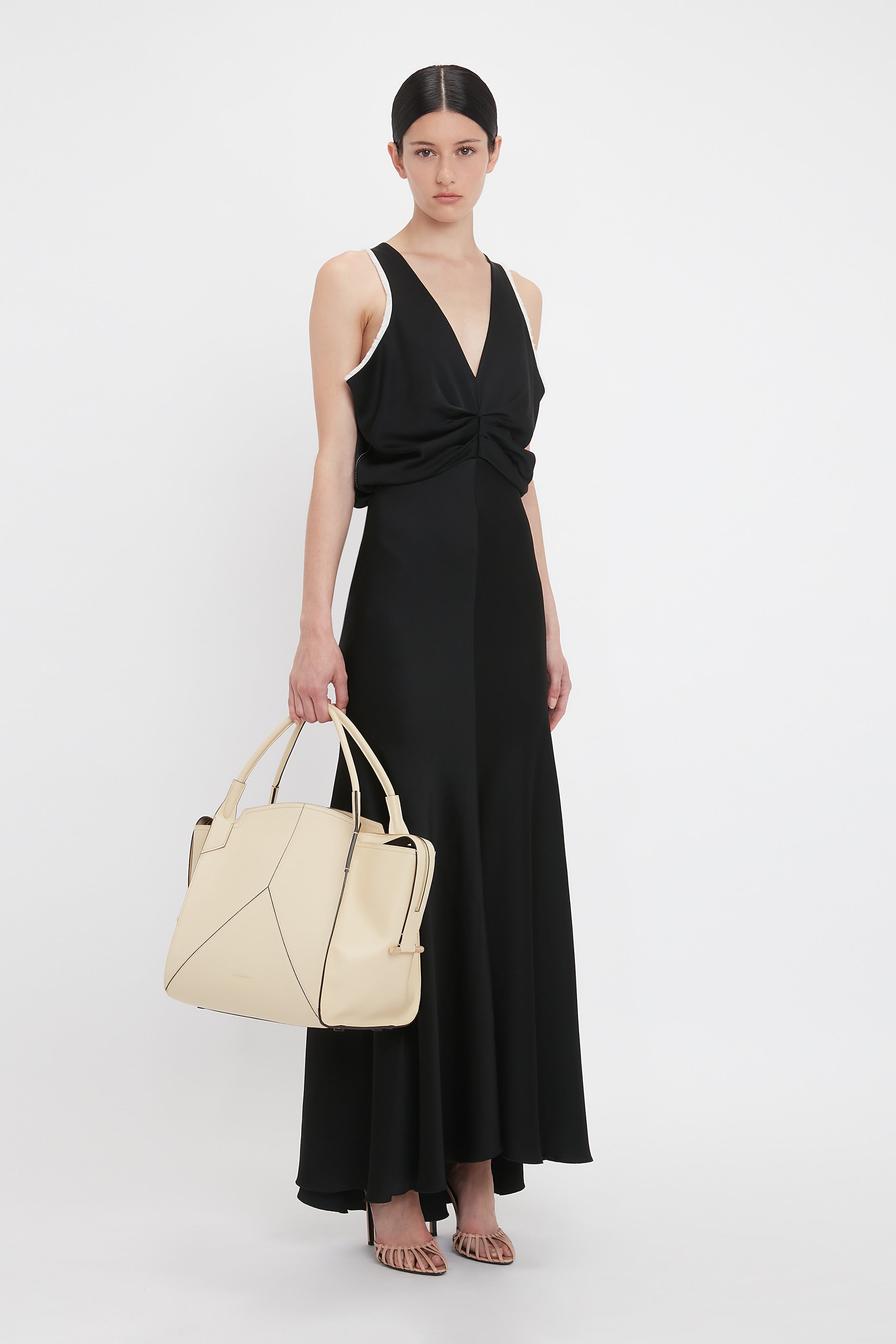Victoria Bag In Ivory Grained Leather - 4