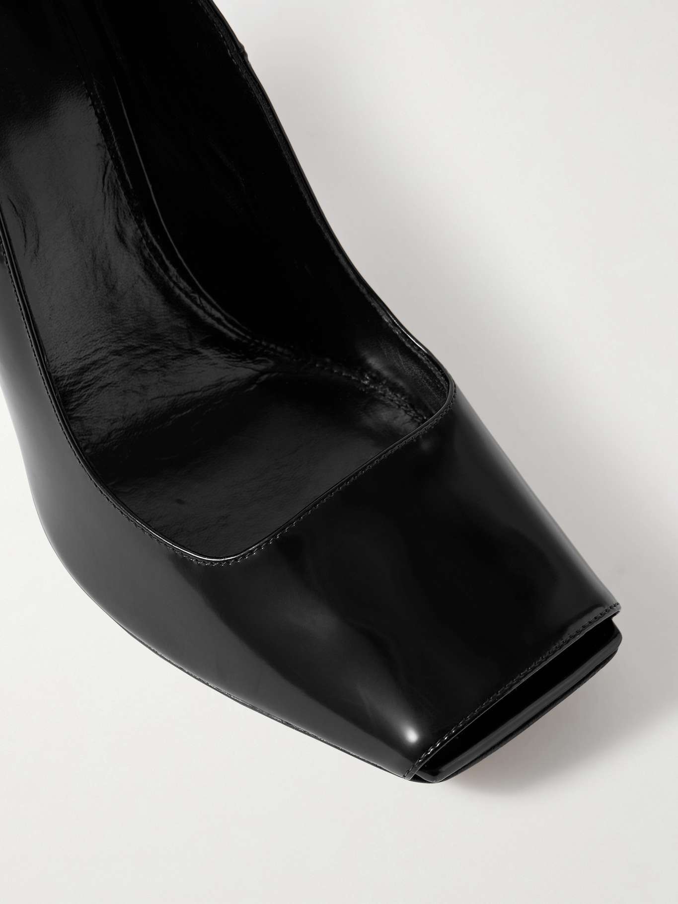 Cedar glossed-leather pumps - 4