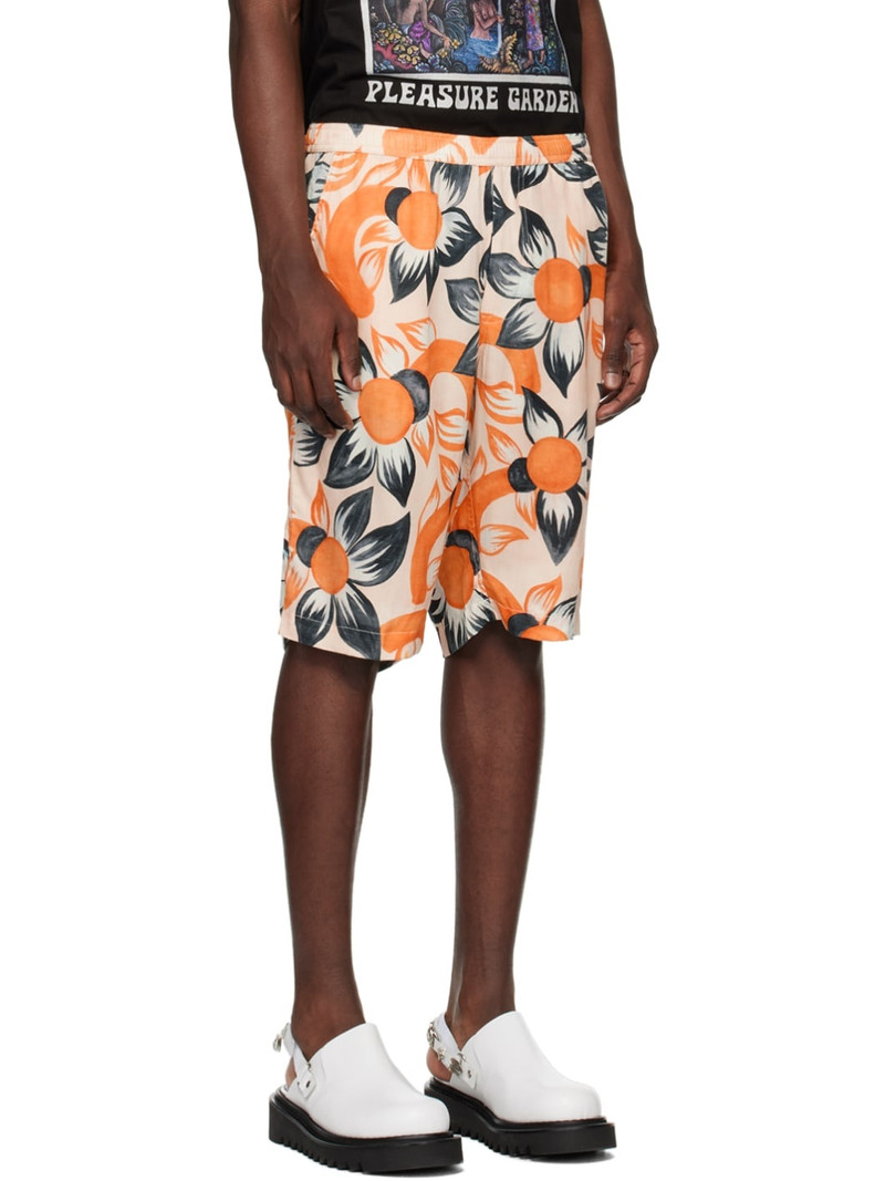 Orange Wildflower Pale Shorts 2