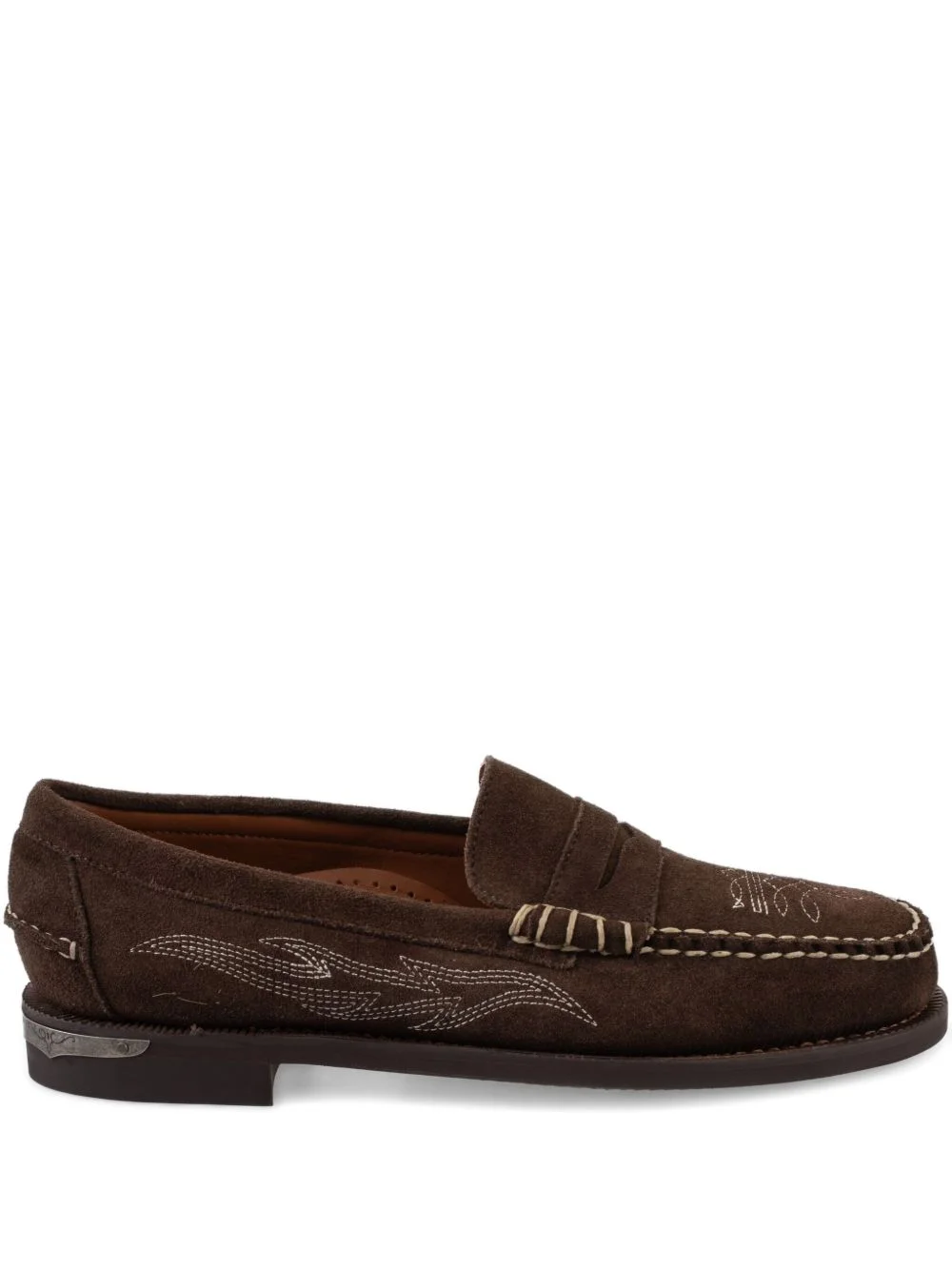 Dan Dallas embroidered penny loafers - 1